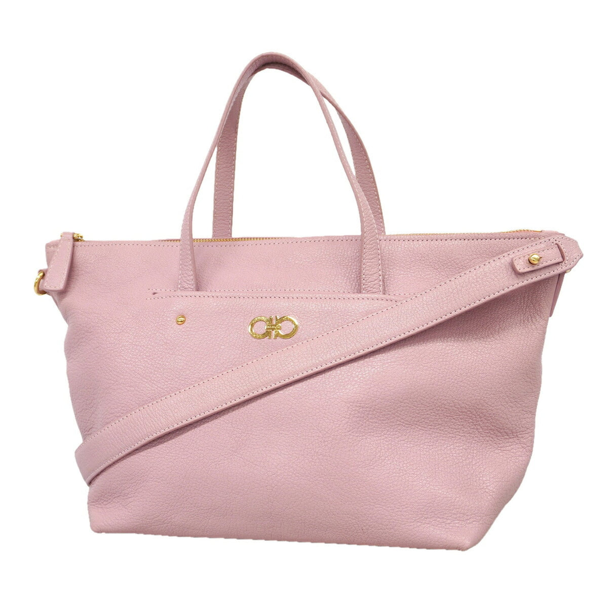 Salvatore Ferragamo Pink Leather Handbag (Pre-Owned)