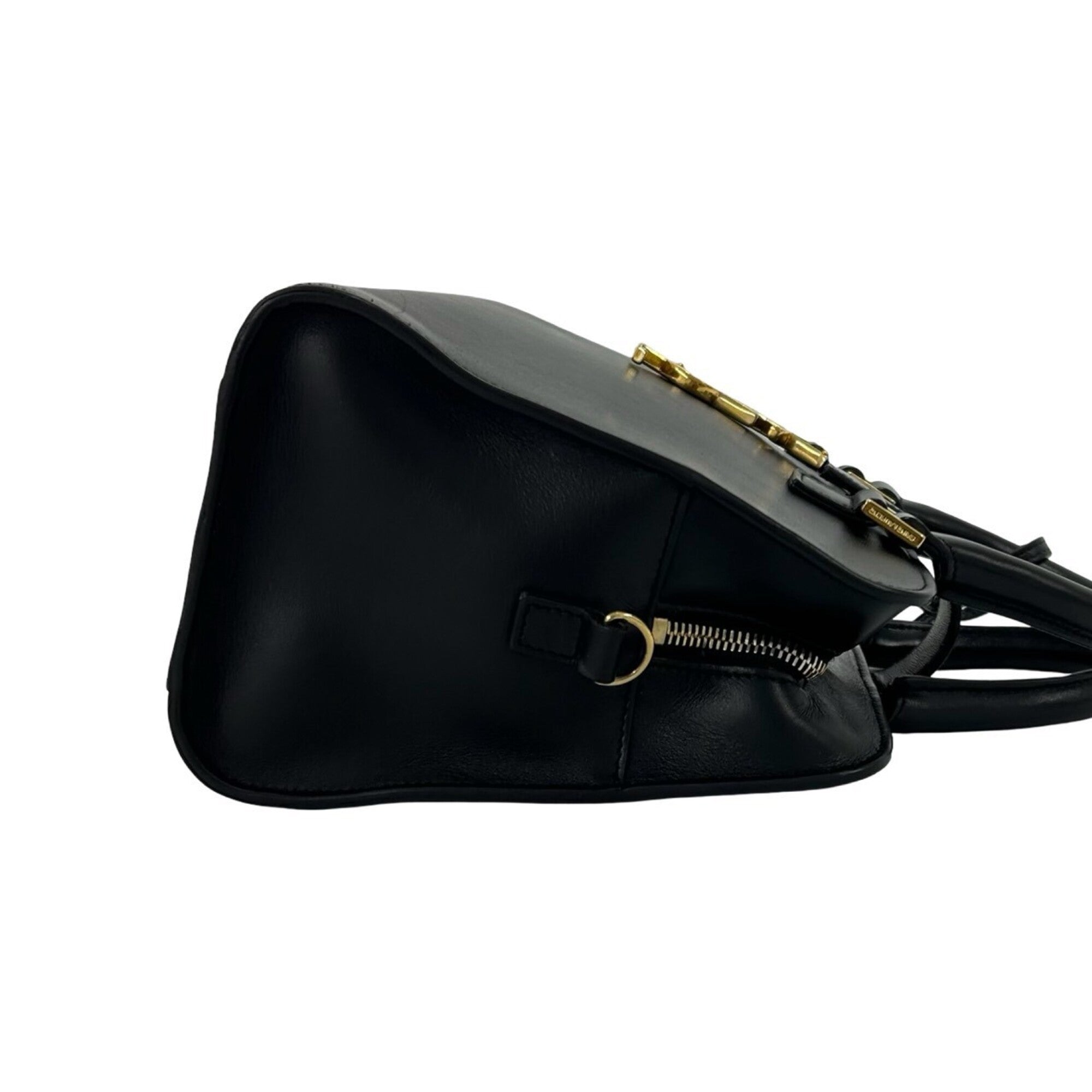 Yves Saint Laurent Black Leather Handbag Shoulder Bag (Pre-Owned)