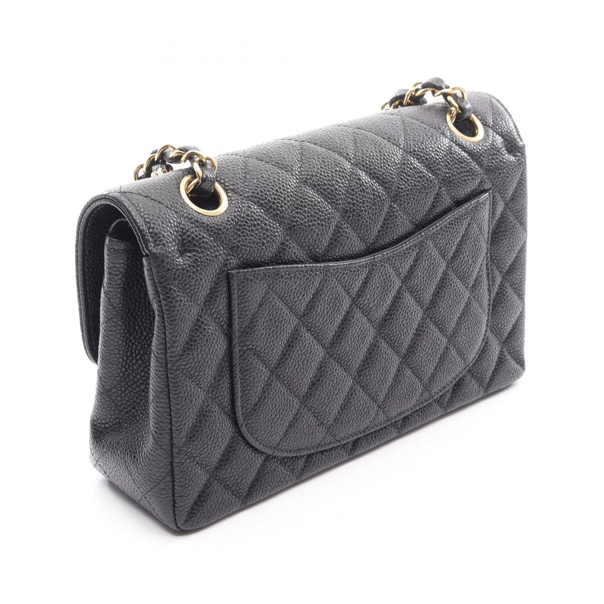 Chanel Black Leather Handbag Shoulder Bag (Pre-Owned)
