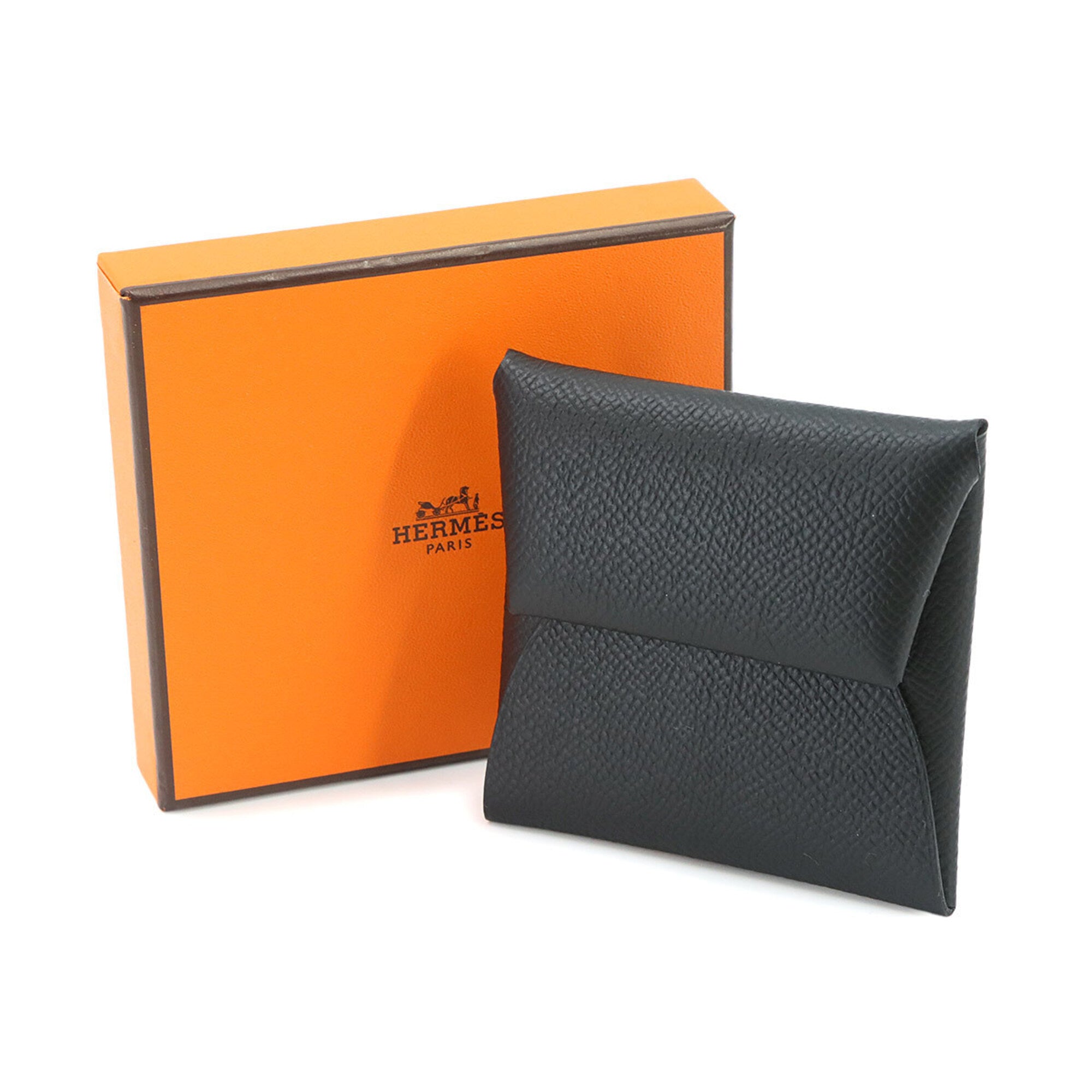 Hermes Black Epsom Leather Coin Purse/Coin Case (Pre-Owned)