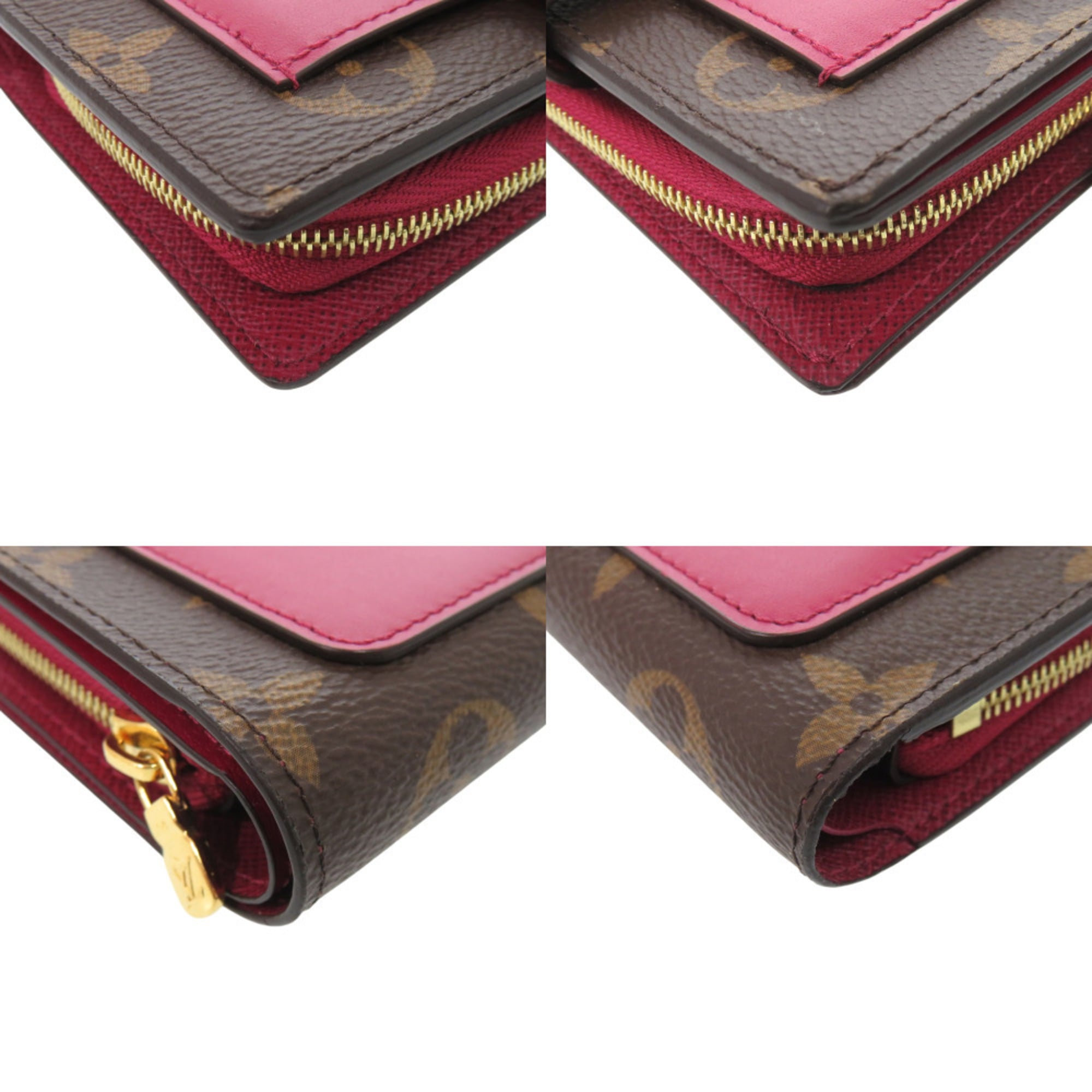 Louis Vuitton Brown Fuchsia Monogram Monogram Wallet (Bi-Fold) (Pre-Owned)