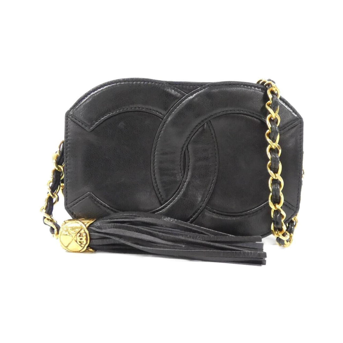 Chanel Black Leather Shoulder Bag (Pre-Owned)