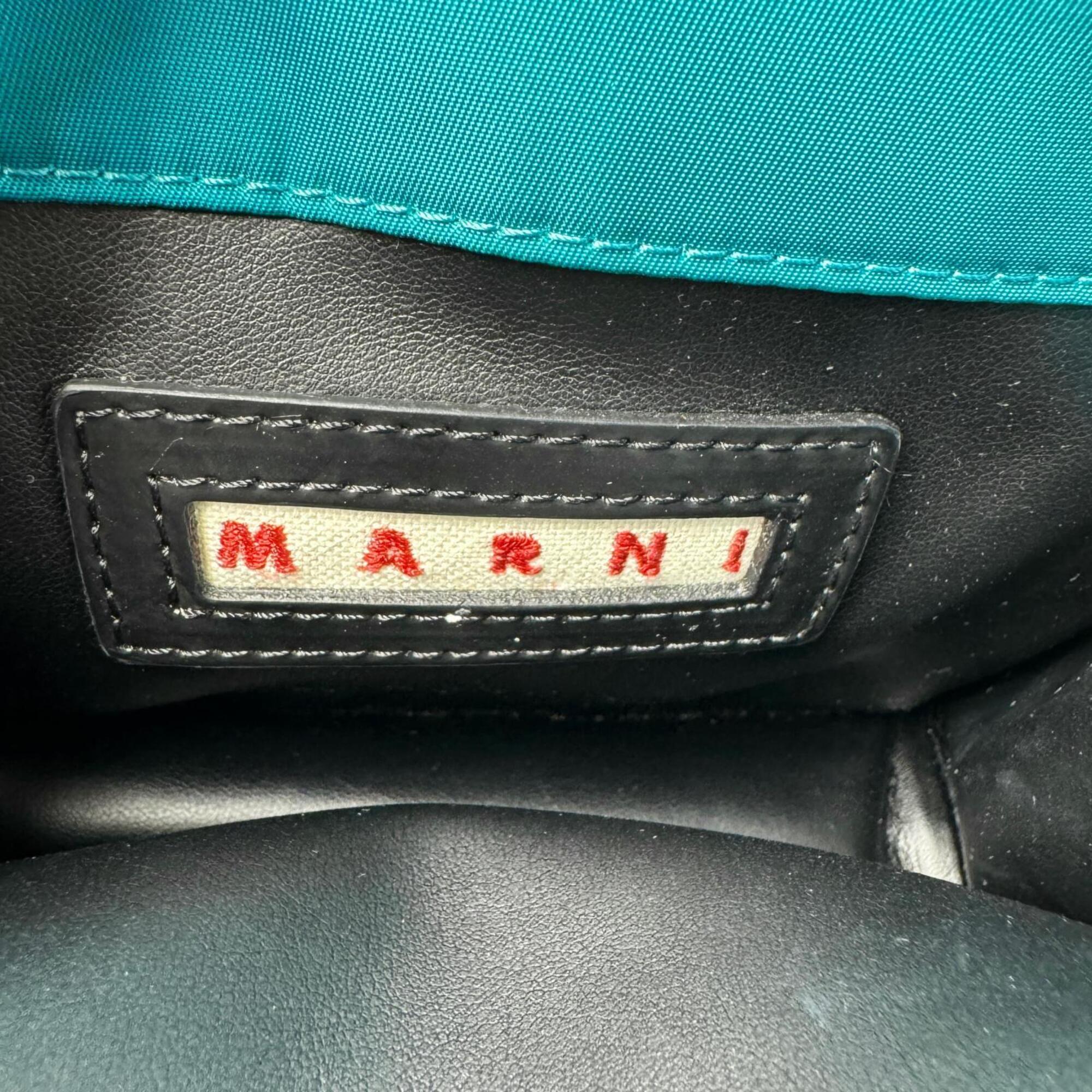 Marni Blue Green Nylon Shoulder Bag (Pre-Owned)