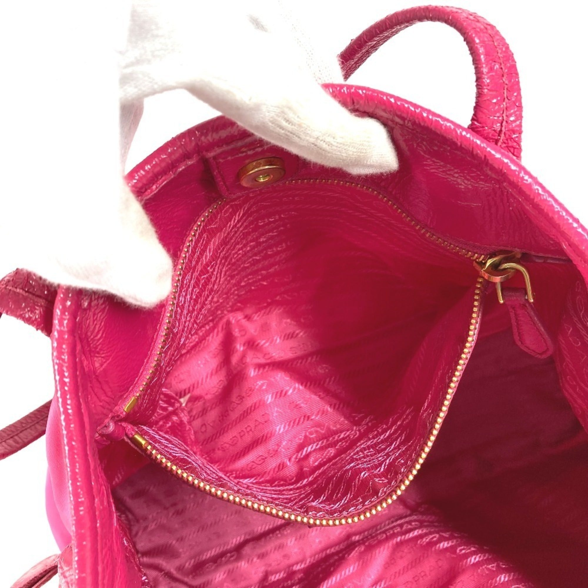Prada Pink Nylon Shoulder Bag Tote Bag (Pre-Owned)