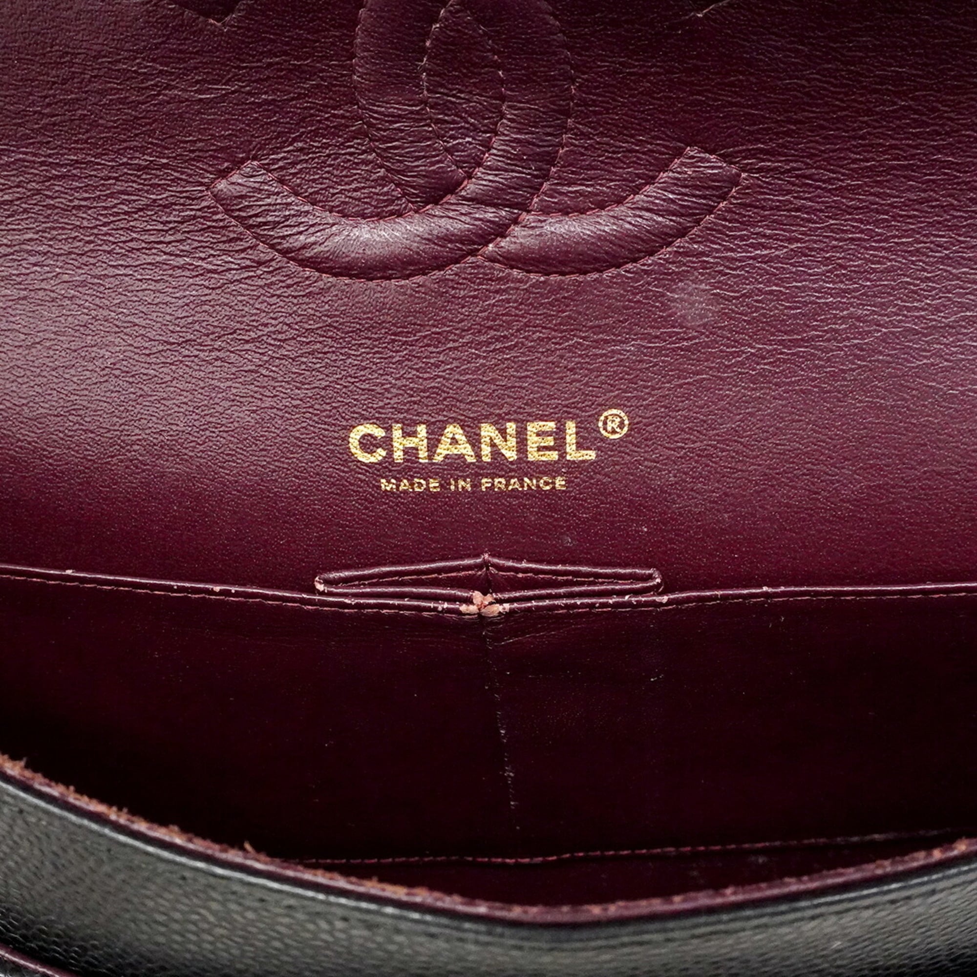 Chanel Black Grained Calfskin Shoulder Bag (Pre-Owned)