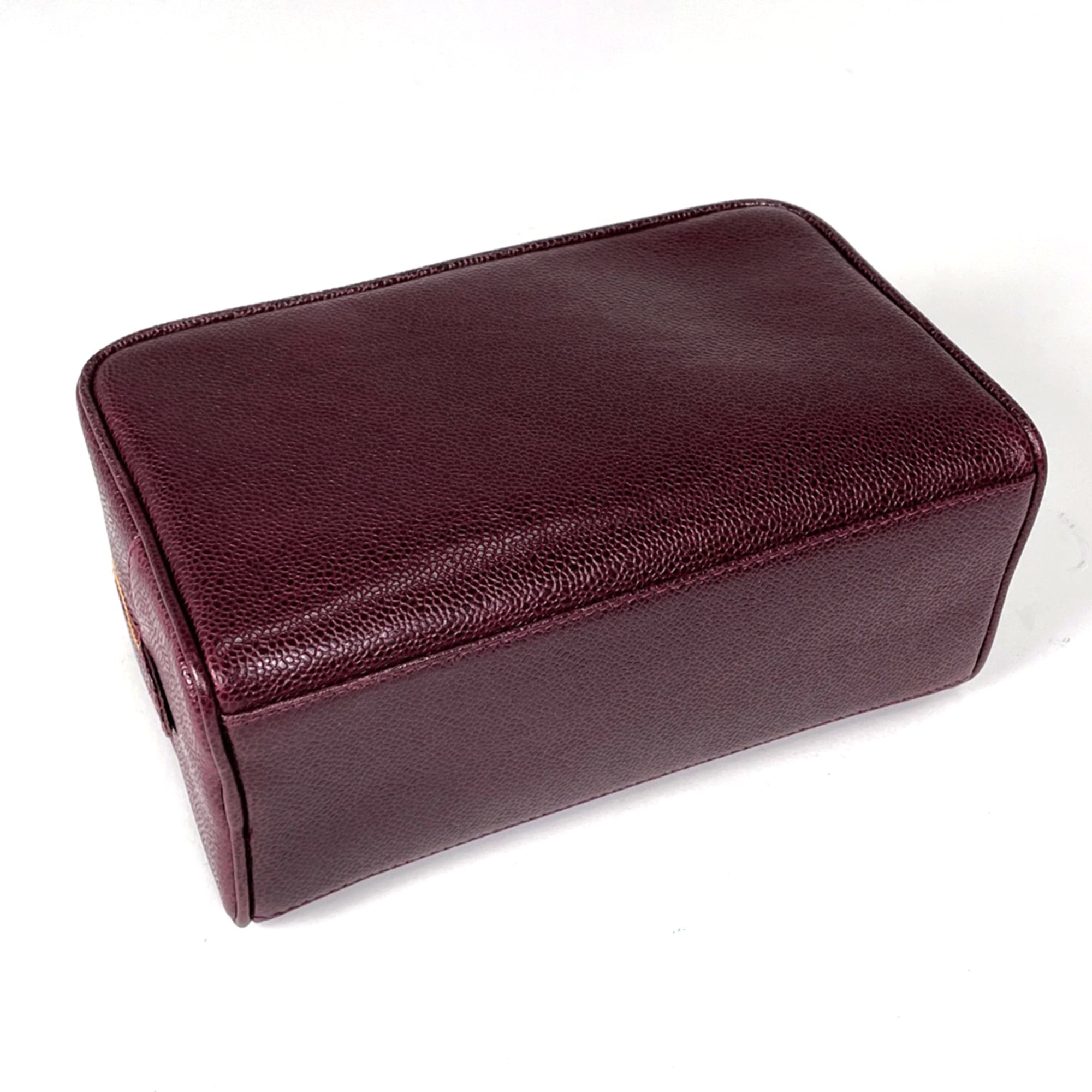 Chanel Bordeaux Grained Calfskin Pouch (Pre-Owned)