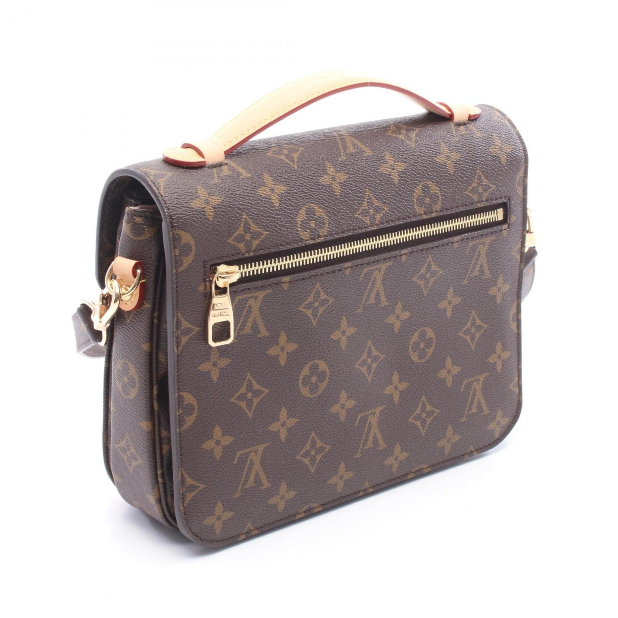 Louis Vuitton Brown Multi-Color Coated Canvas Leather Handbag Pochette (Pre-Owned)