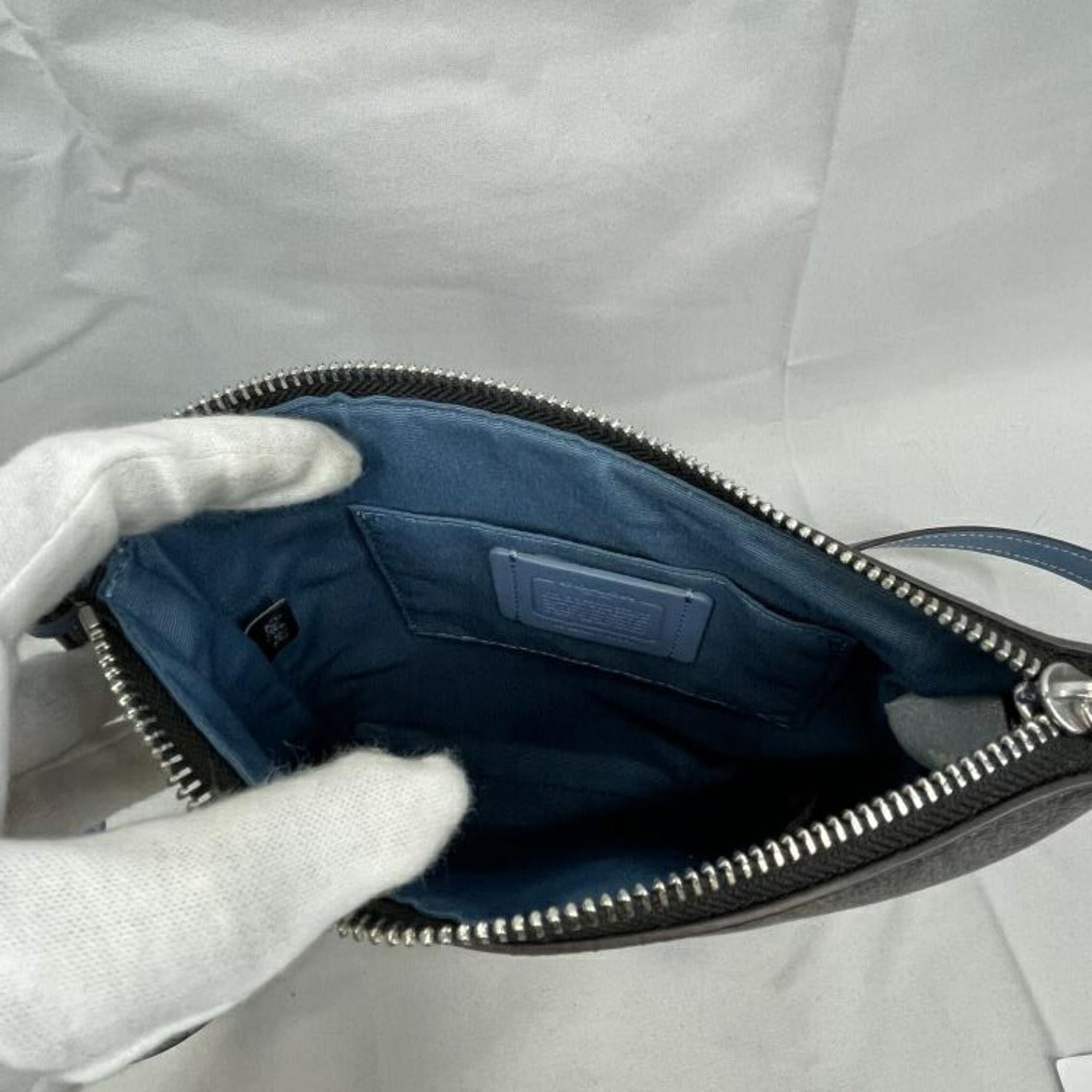Coach Black Blue Shoulder Bag (Pre-Owned)