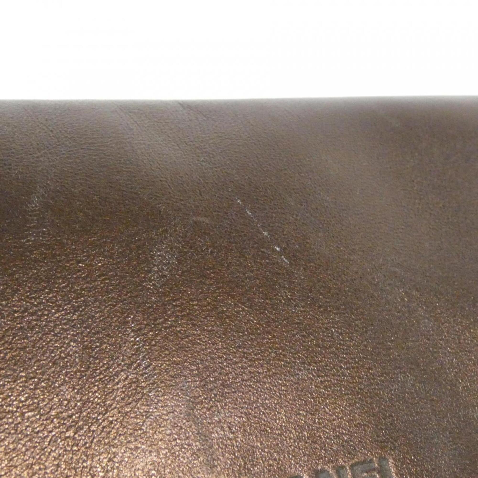Chanel Bronze Metallic Bronze Leather Shoulder Bag (Pre-Owned)