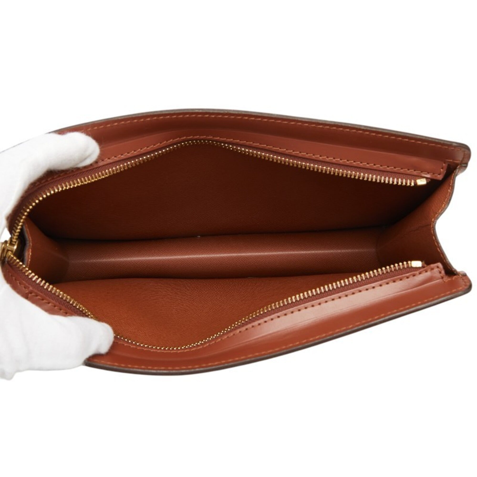 Louis Vuitton Monogram Brown Pvc Leather Clutch Bag Pochette (Pre-Owned)