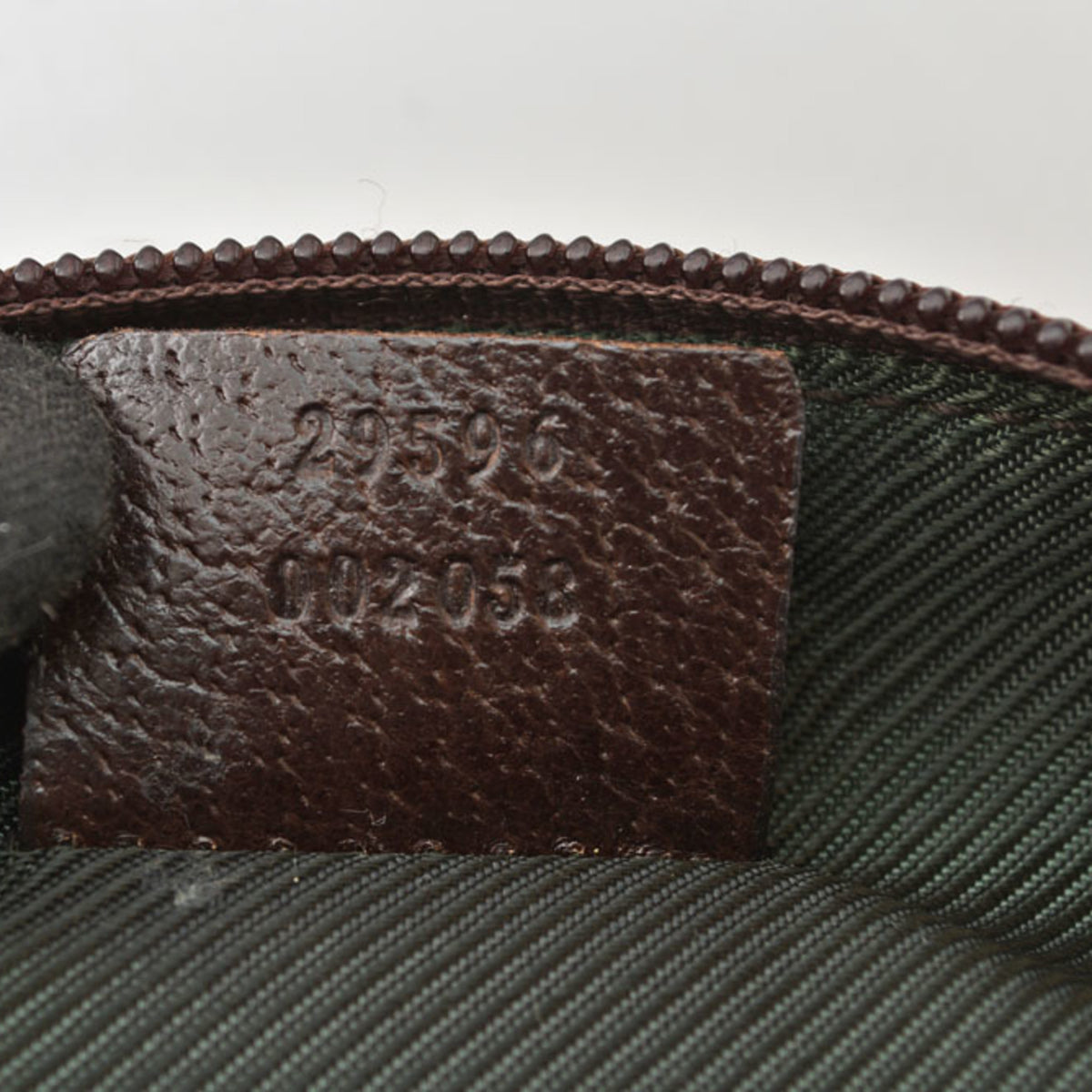 Gucci Beige Brown Gg Canvas Pouch (Pre-Owned)