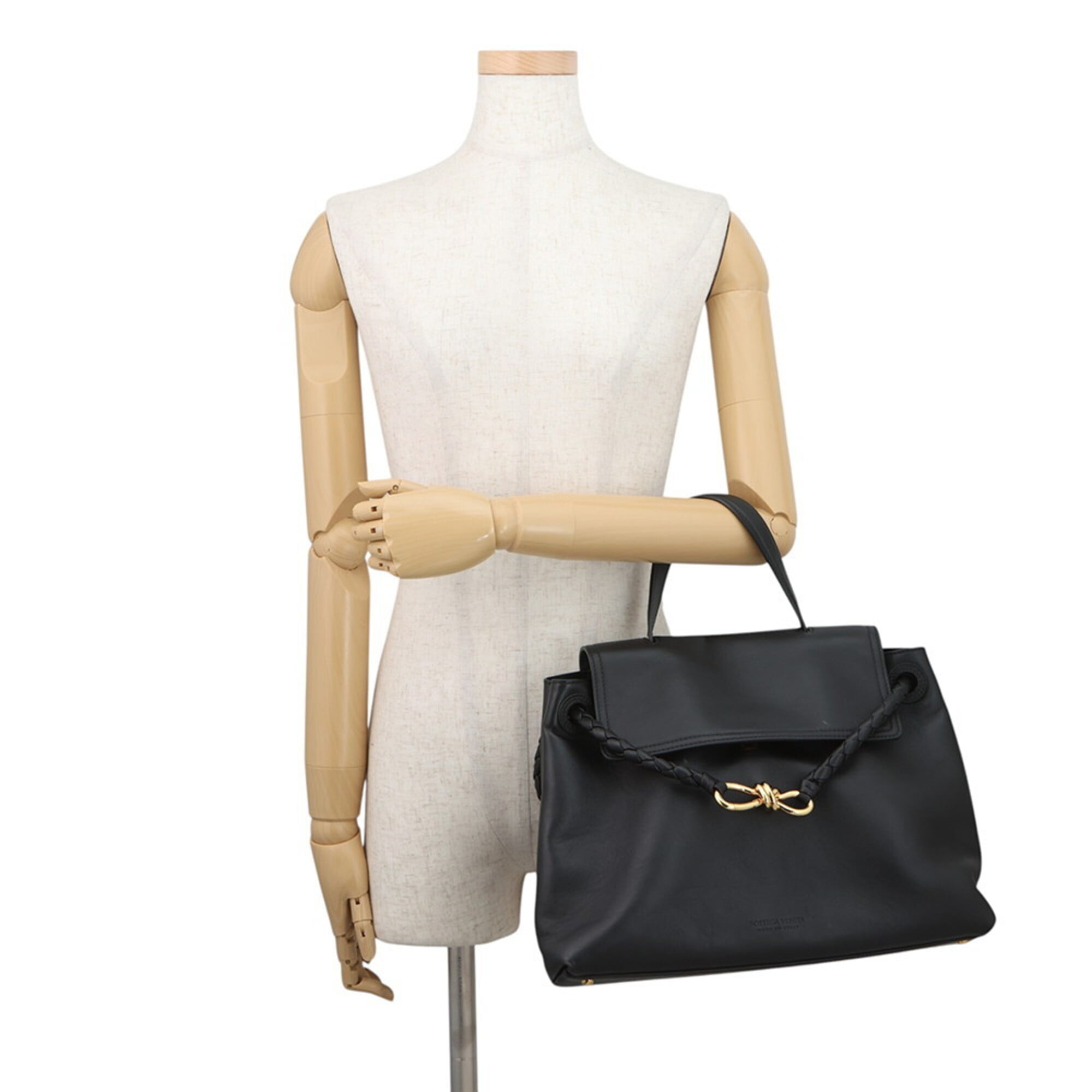 Bottega Veneta Black Leather Handbag (Pre-Owned)