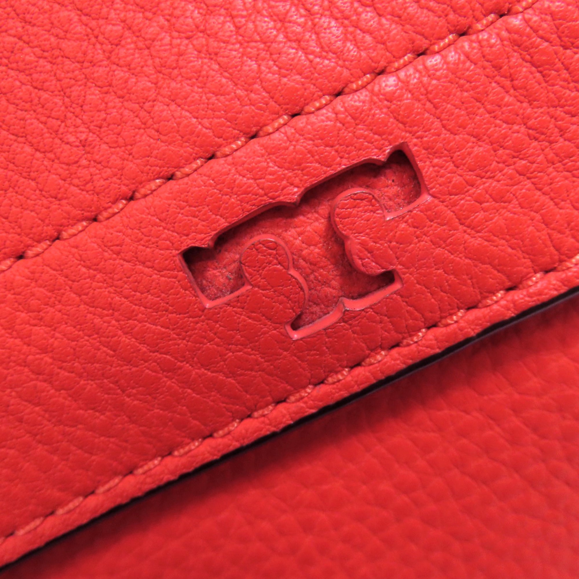 Tory Burch Red Color Leather Handbag (Pre-Owned)