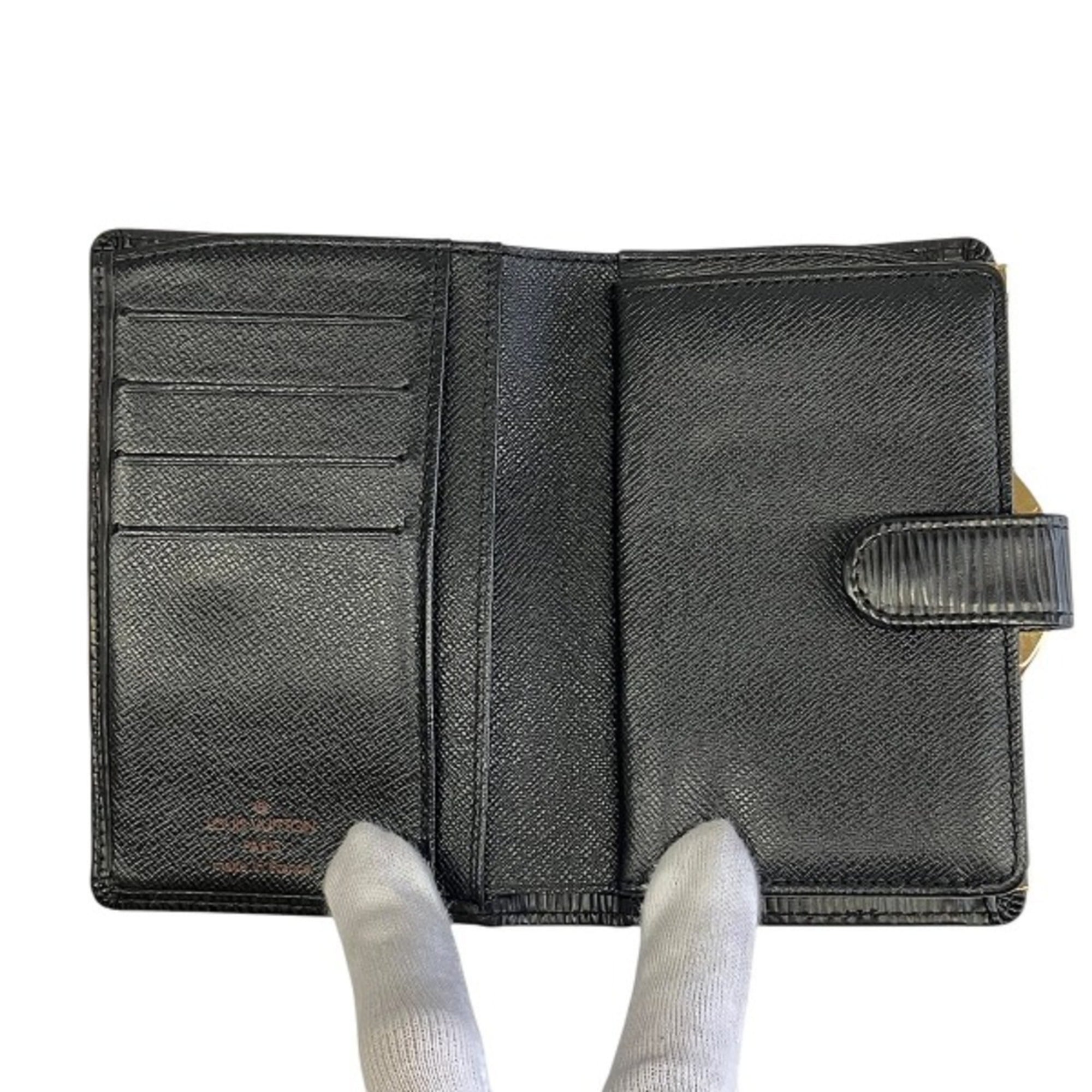 Louis Vuitton Epi Black Epi Leather Wallet (Bi-Fold) (Pre-Owned)