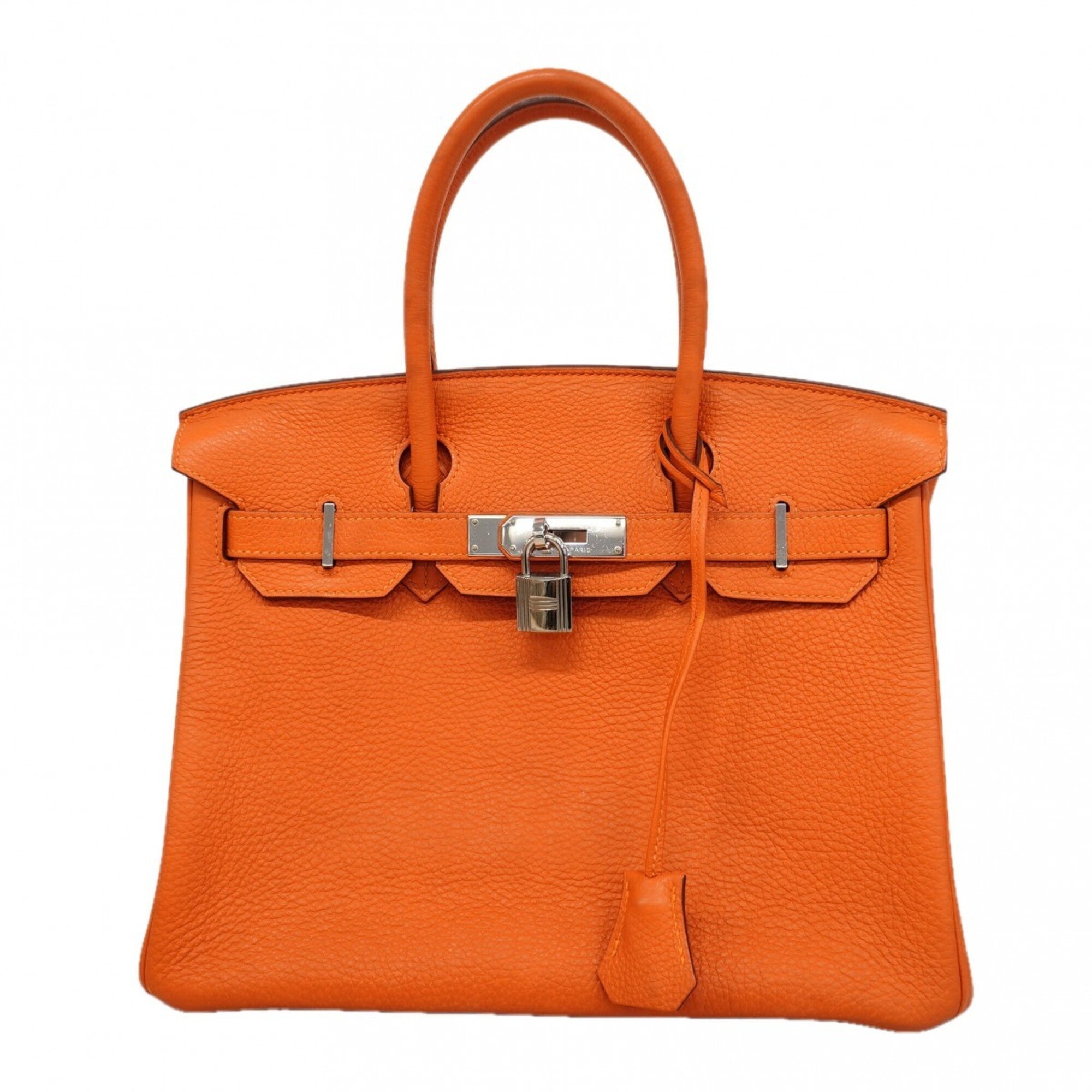 Hermes Orange Togo Leather Handbag (Pre-Owned)