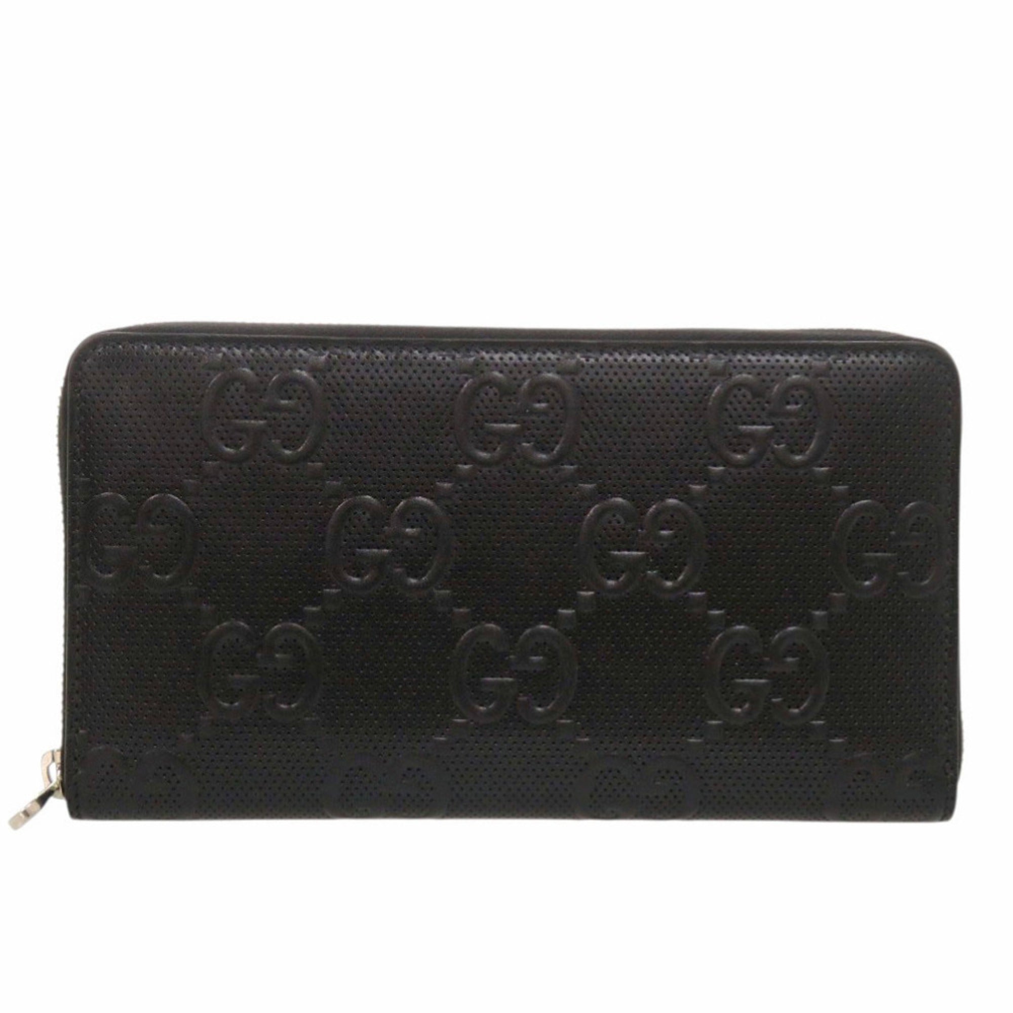 Gucci Black Leather Long Wallet (Bi-Fold) (Pre-Owned)