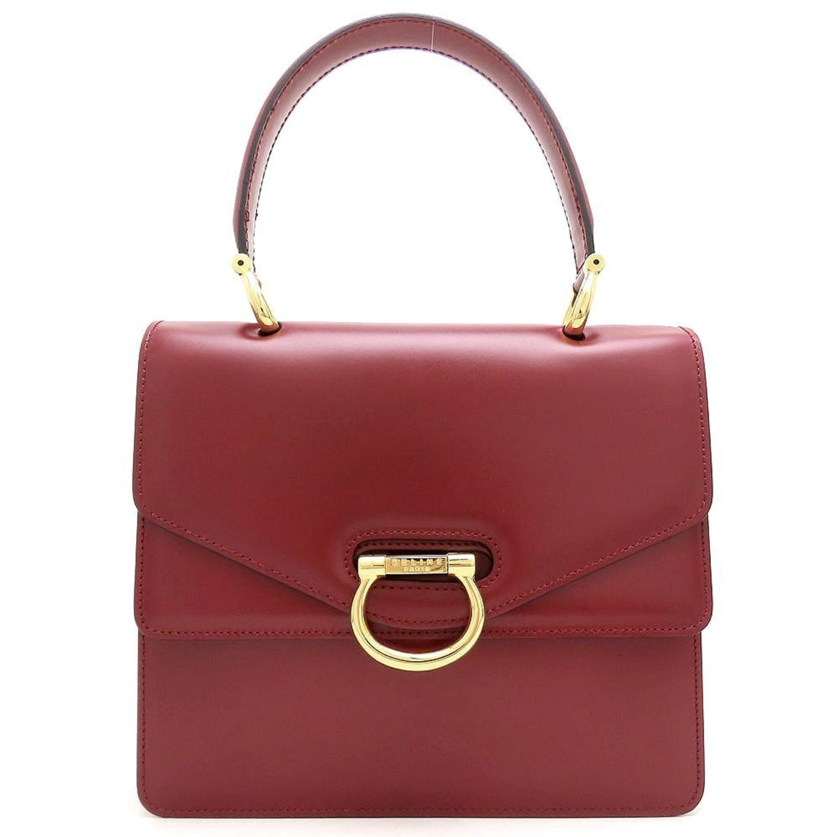 Celine Wine Leather Handbag (Pre-Owned)