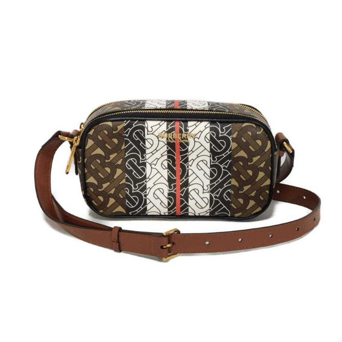 Burberry Brown Canvas Shoulder Bag (Pre-Owned)