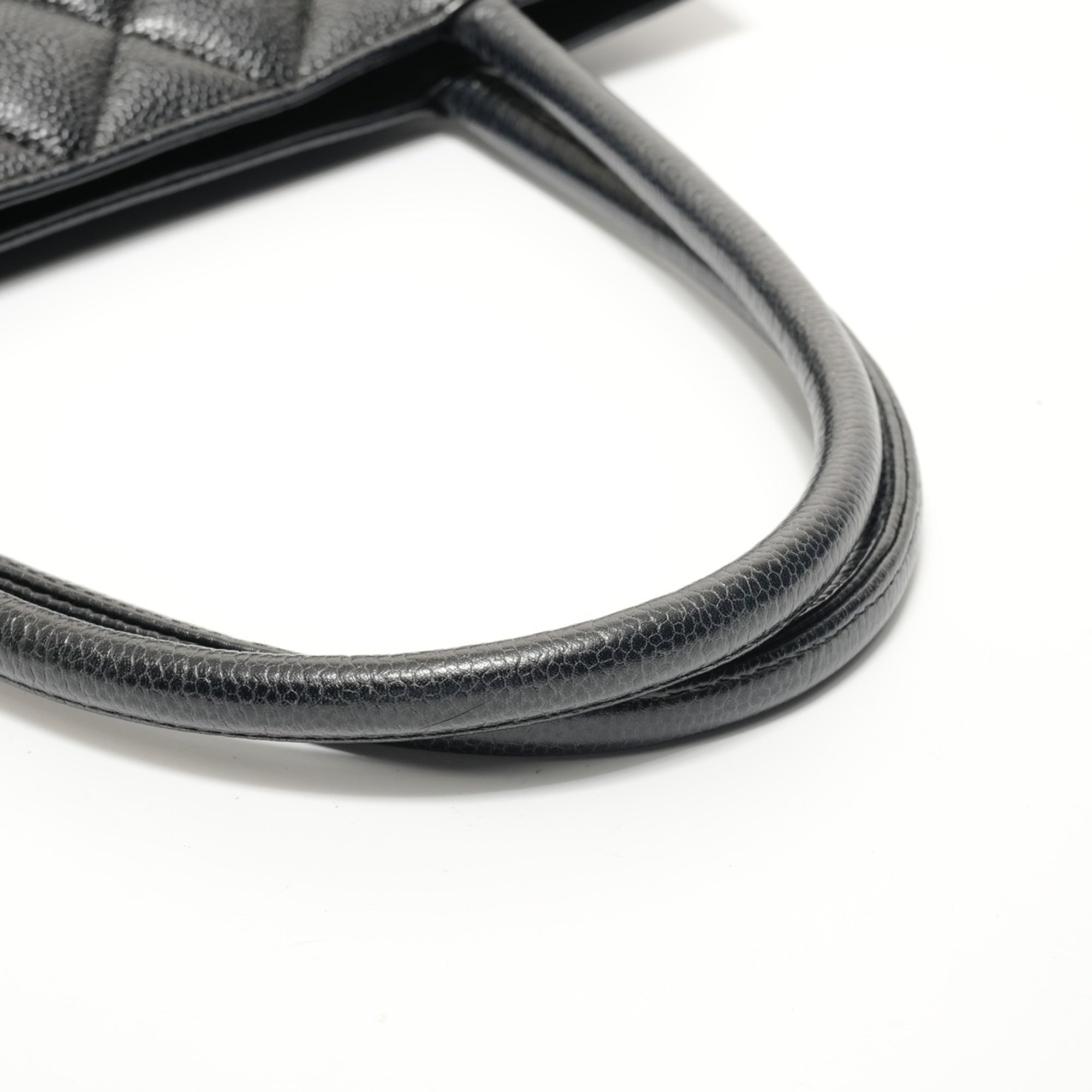 Chanel Black Grained Calfskin Tote Bag (Pre-Owned)