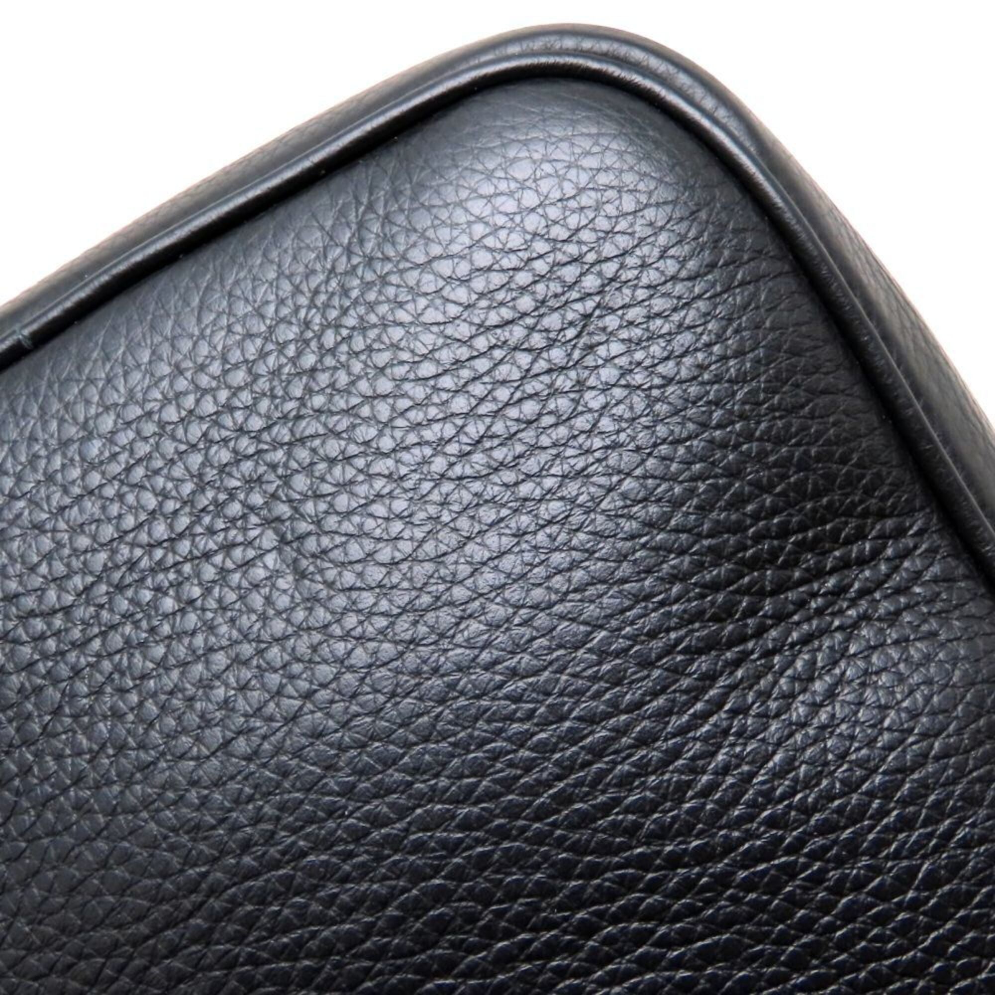 Versace Black Leather Shoulder Bag (Pre-Owned)