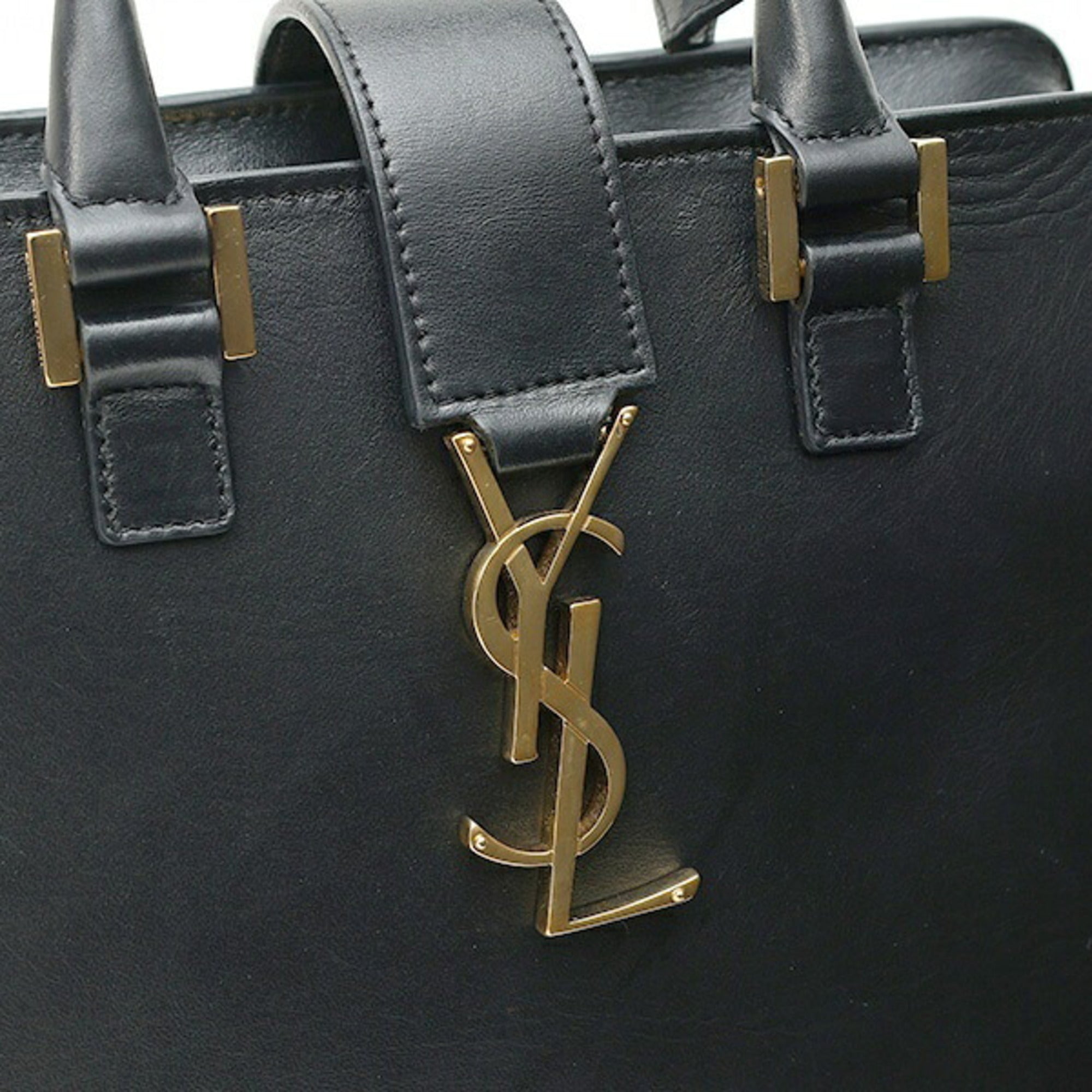 Saint Laurent Black Leather Shoulder Bag (Pre-Owned)