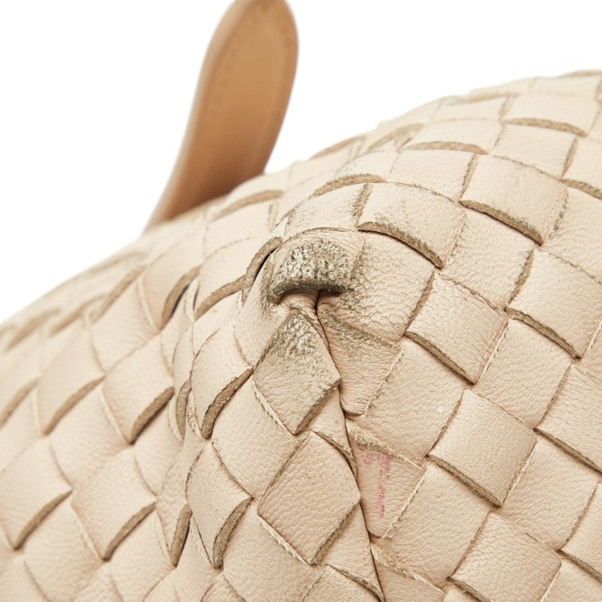 Bottega Veneta Pink Beige Leather Handbag Tote Bag (Pre-Owned)