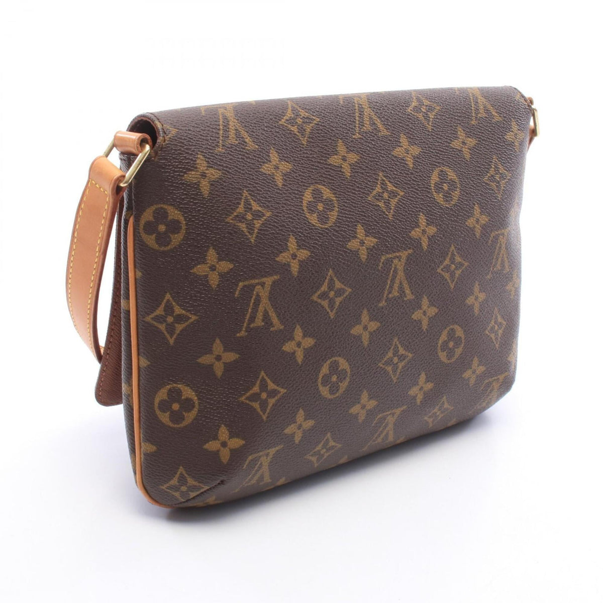 Louis Vuitton Brown Monogram Coated Canvas Leather Handbag Shoulder Bag (Pre-Owned)