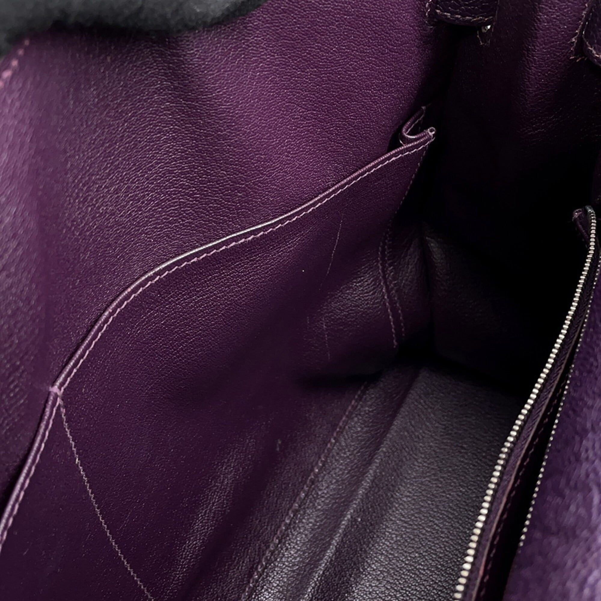 Hermes Cassis Chevre Coromandel Leather Handbag (Pre-Owned)