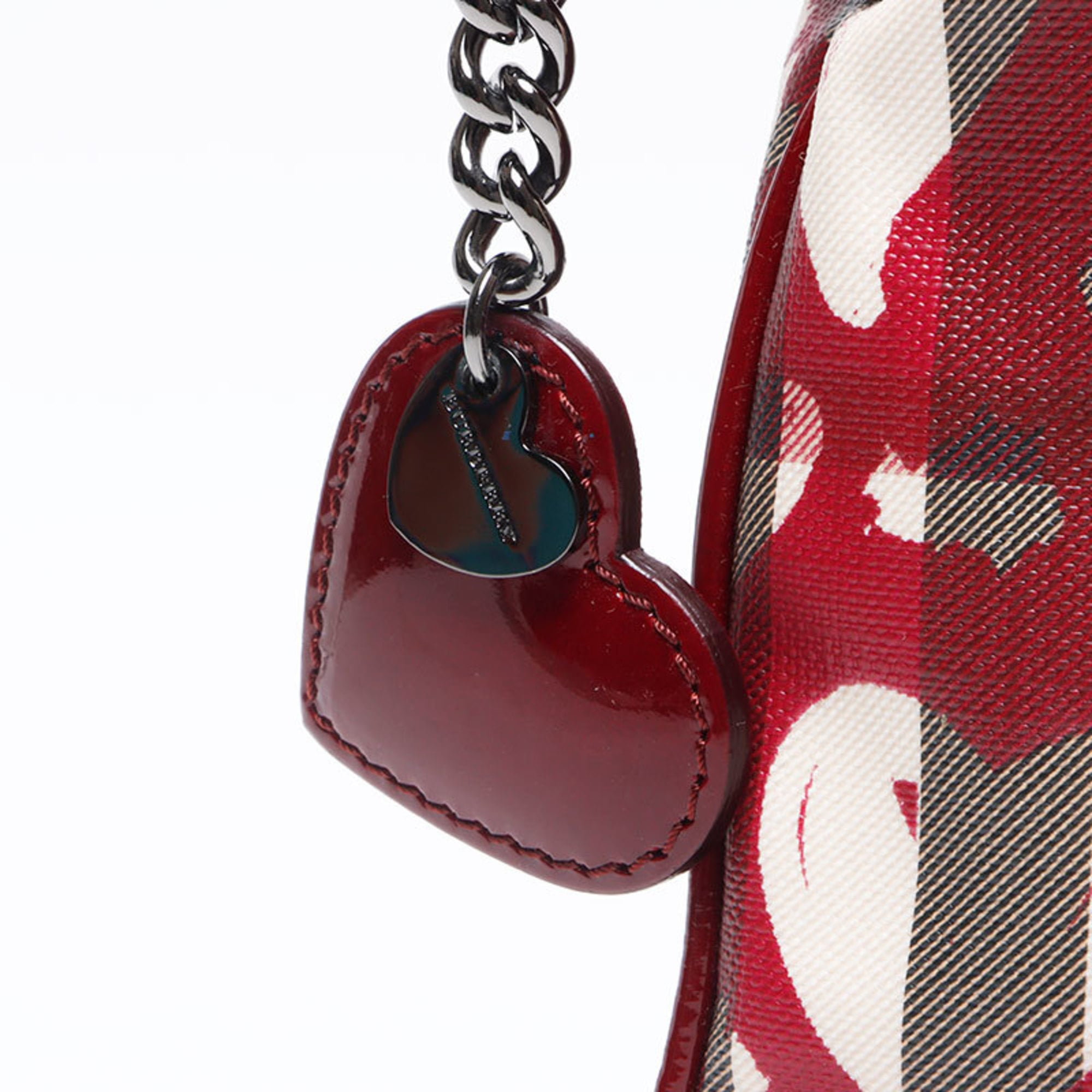 Burberry Beige Red Color Shoulder Bag (Pre-Owned)