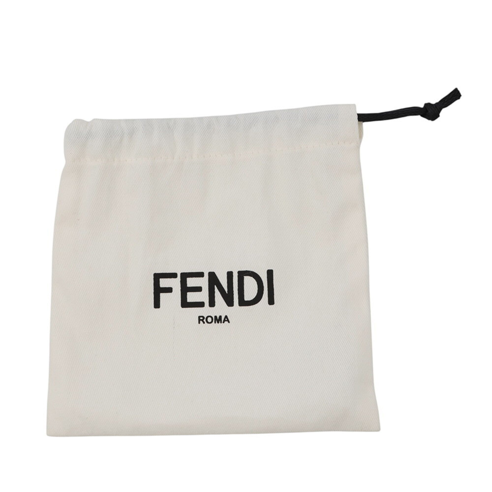 Fendi Baguette Silver Leather Pouch (Pre-Owned)