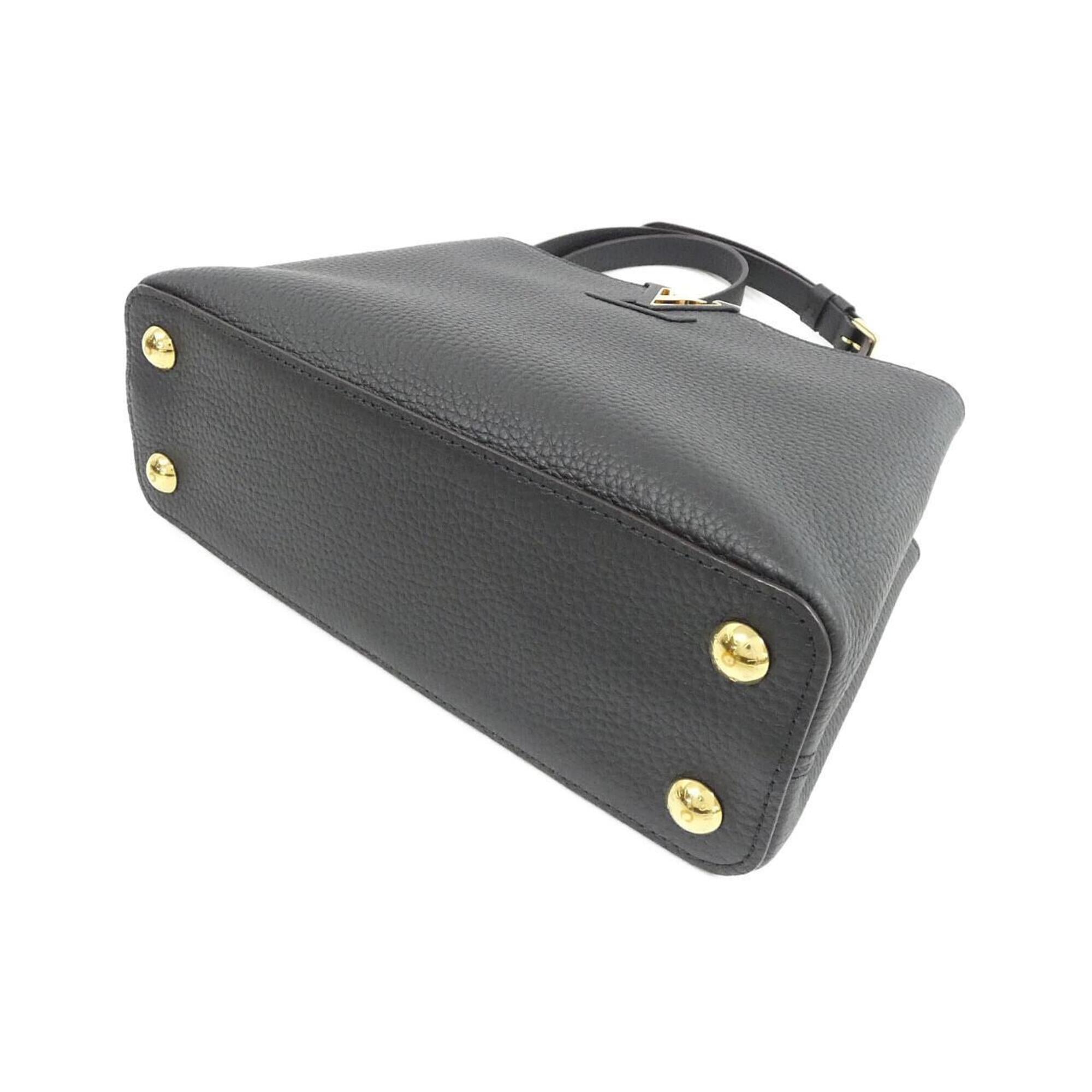 Louis Vuitton Black Leather Handbag (Pre-Owned)