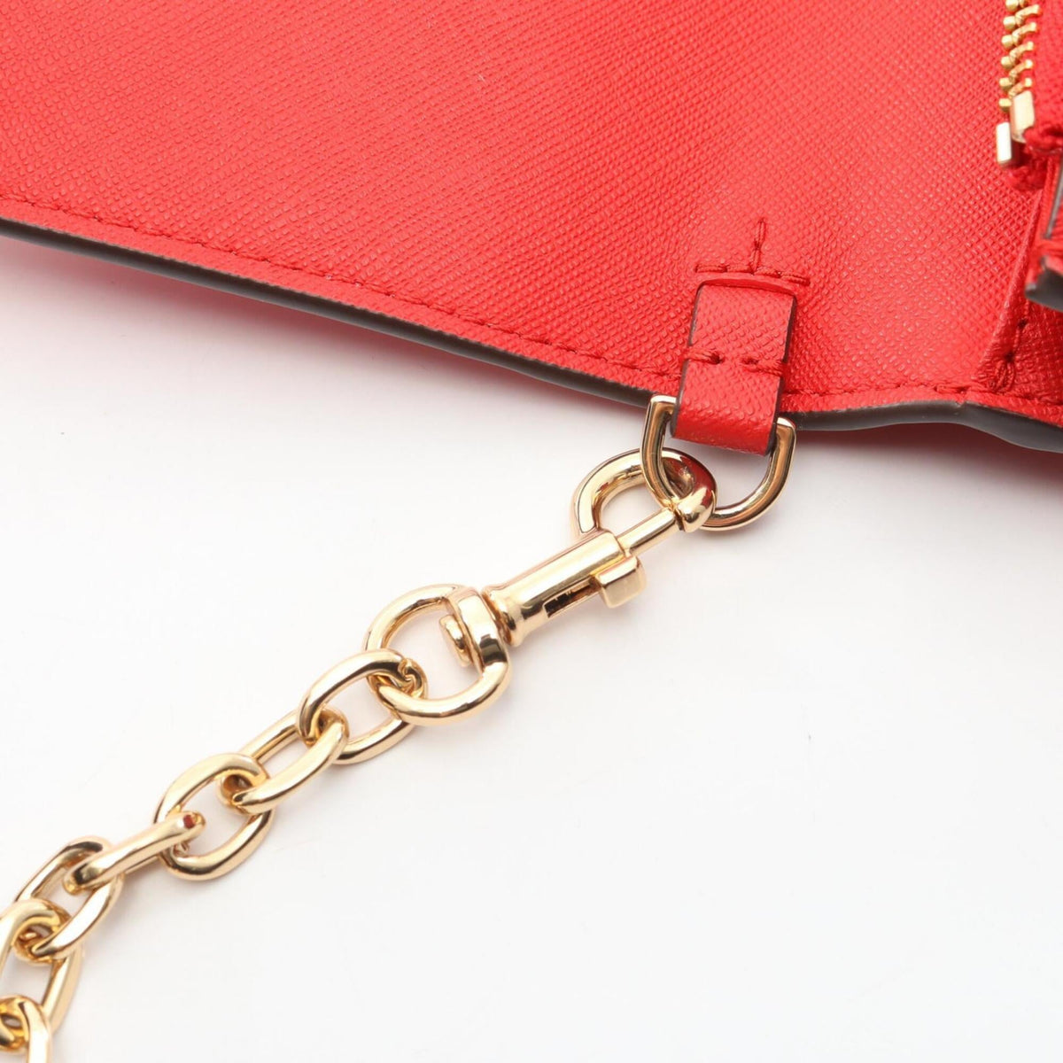 Tory Burch Red Color Leather Handbag Shoulder Bag (Pre-Owned)