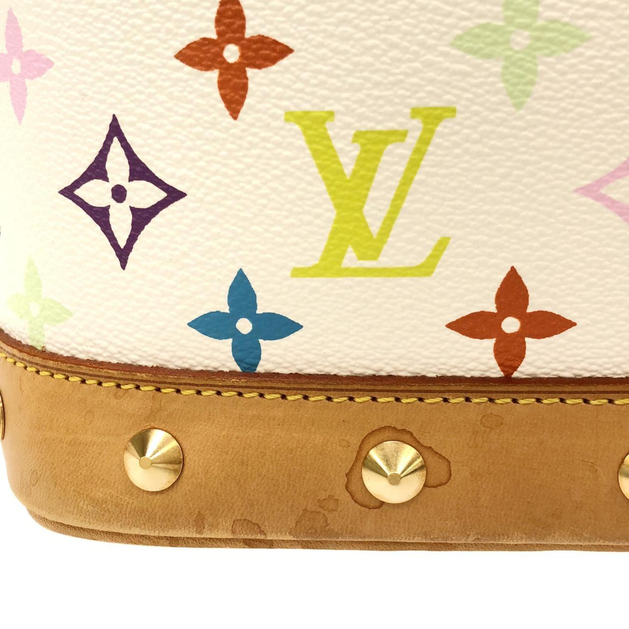 Louis Vuitton White Coated Canvas Handbag (Pre-Owned)