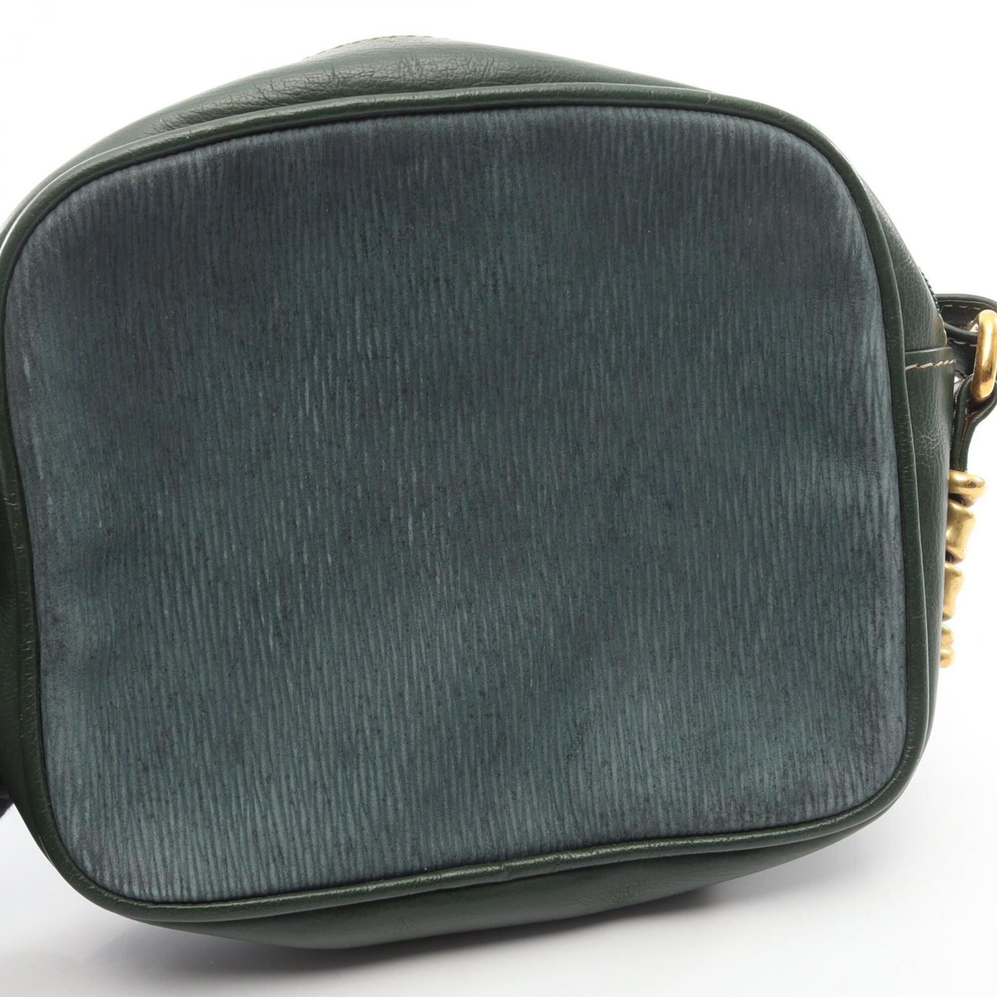 Loewe Blue Green Leather Handbag Shoulder Bag (Pre-Owned)