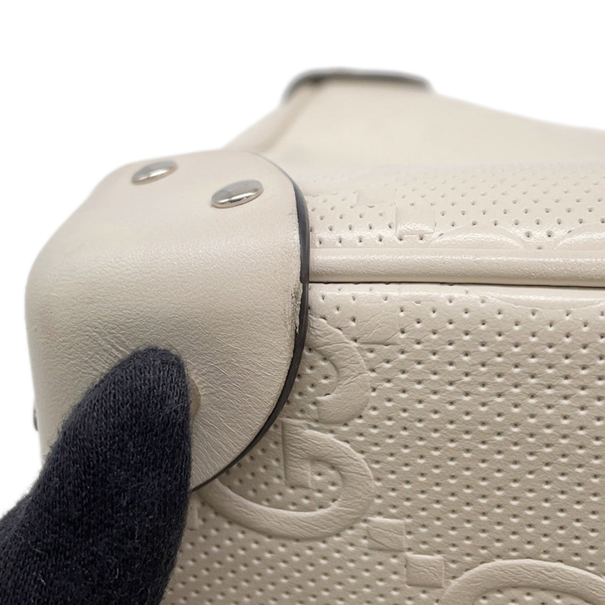 Gucci Ivory White Leather Handbag Shoulder Bag (Pre-Owned)