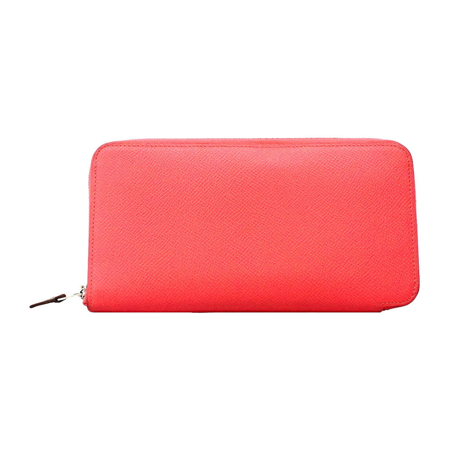 Hermes Rose Azalee Leather Long Wallet (Bi-Fold) (Pre-Owned)