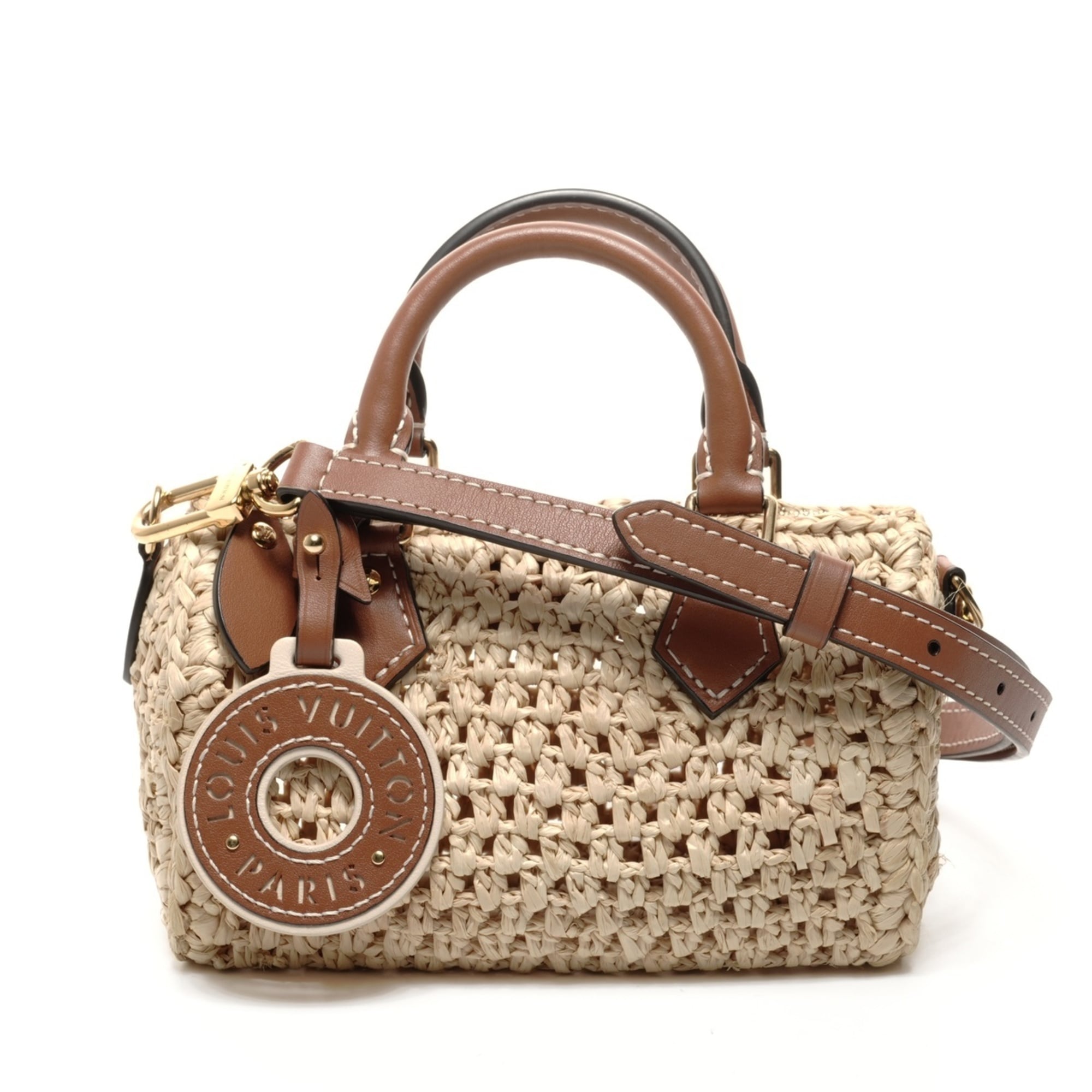Louis Vuitton Beige Raffia Shoulder Bag (Pre-Owned)