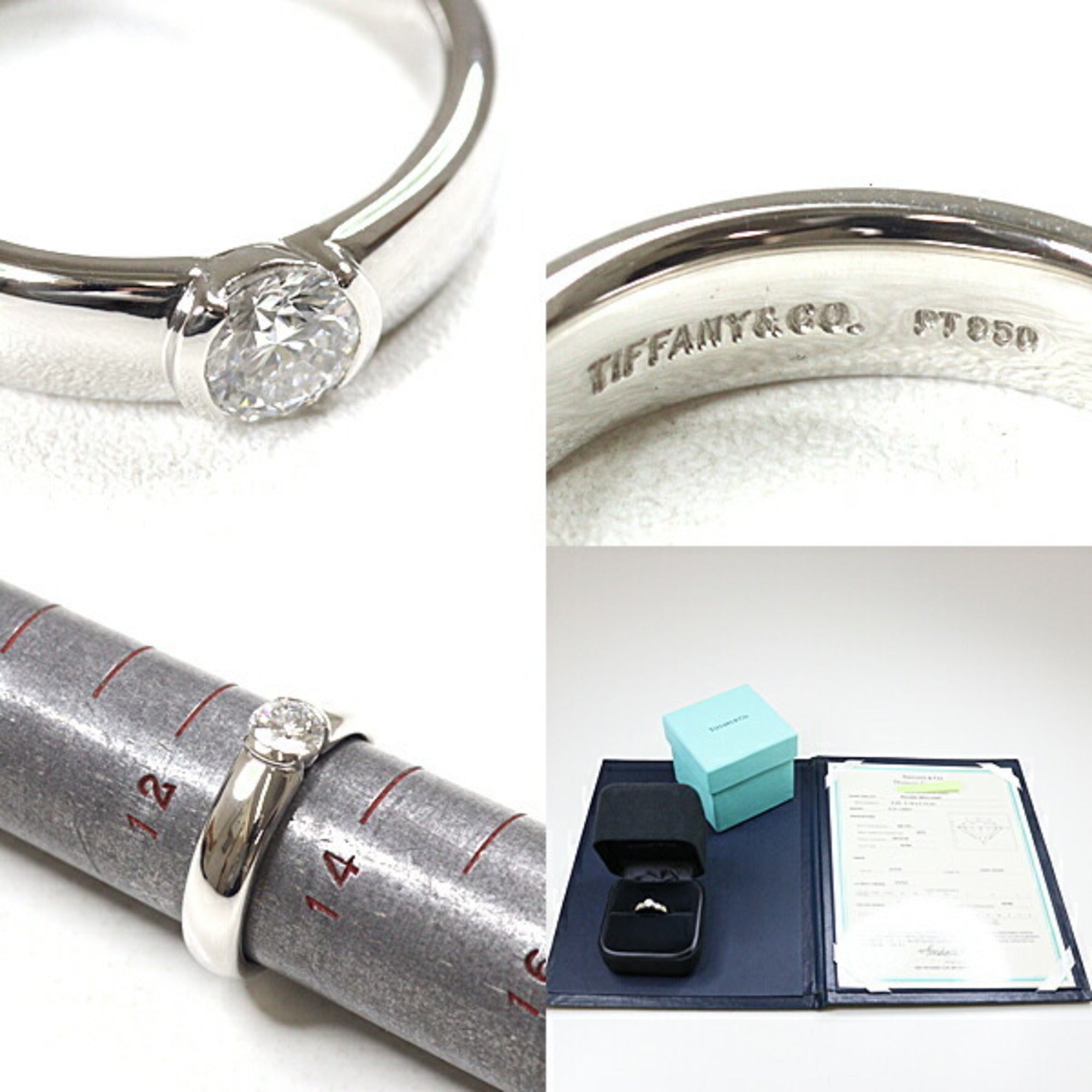 Tiffany Platinum Platinum 950 Band Ring (Pre-Owned)