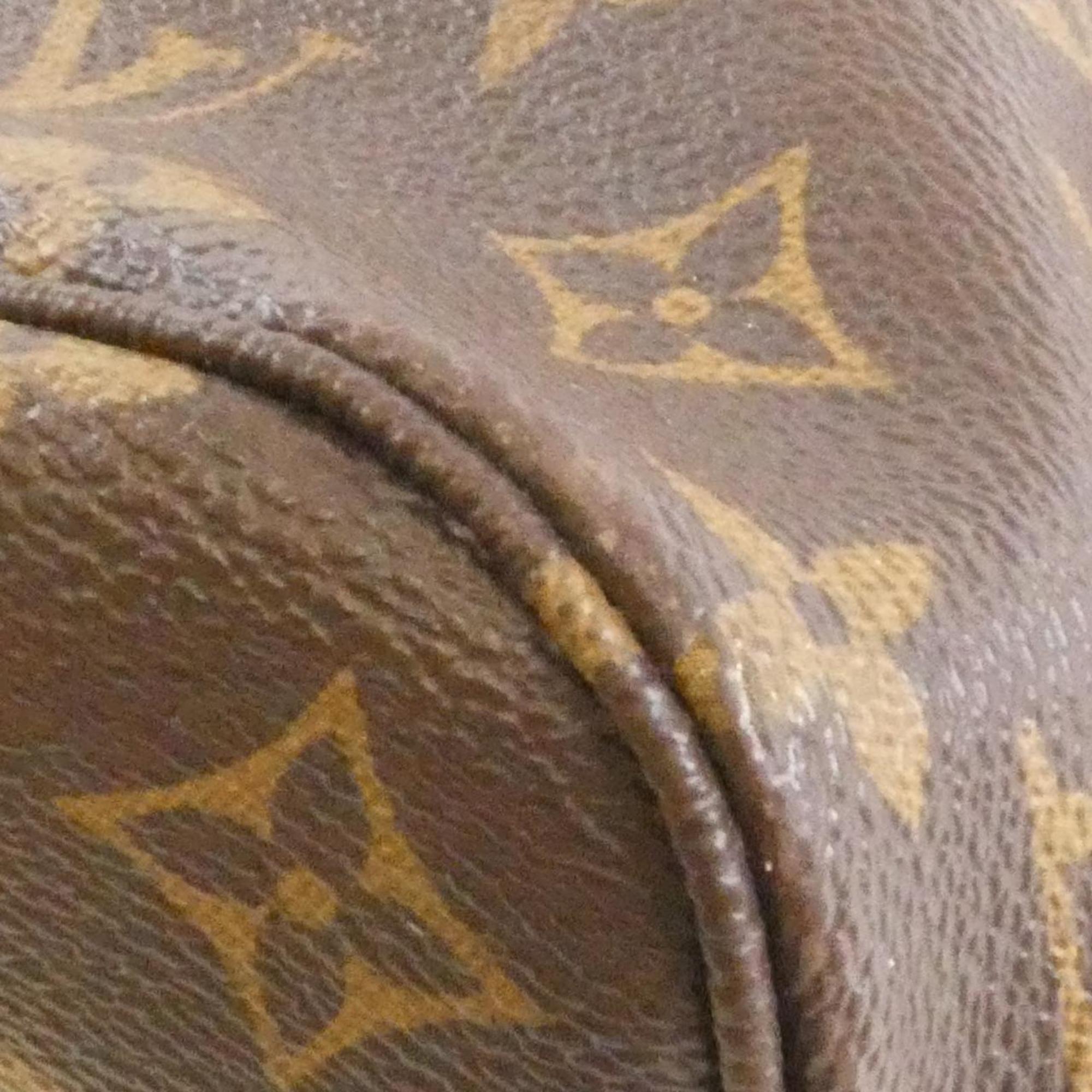 Louis Vuitton Fuchsia Marron Coated Canvas Handbag (Pre-Owned)