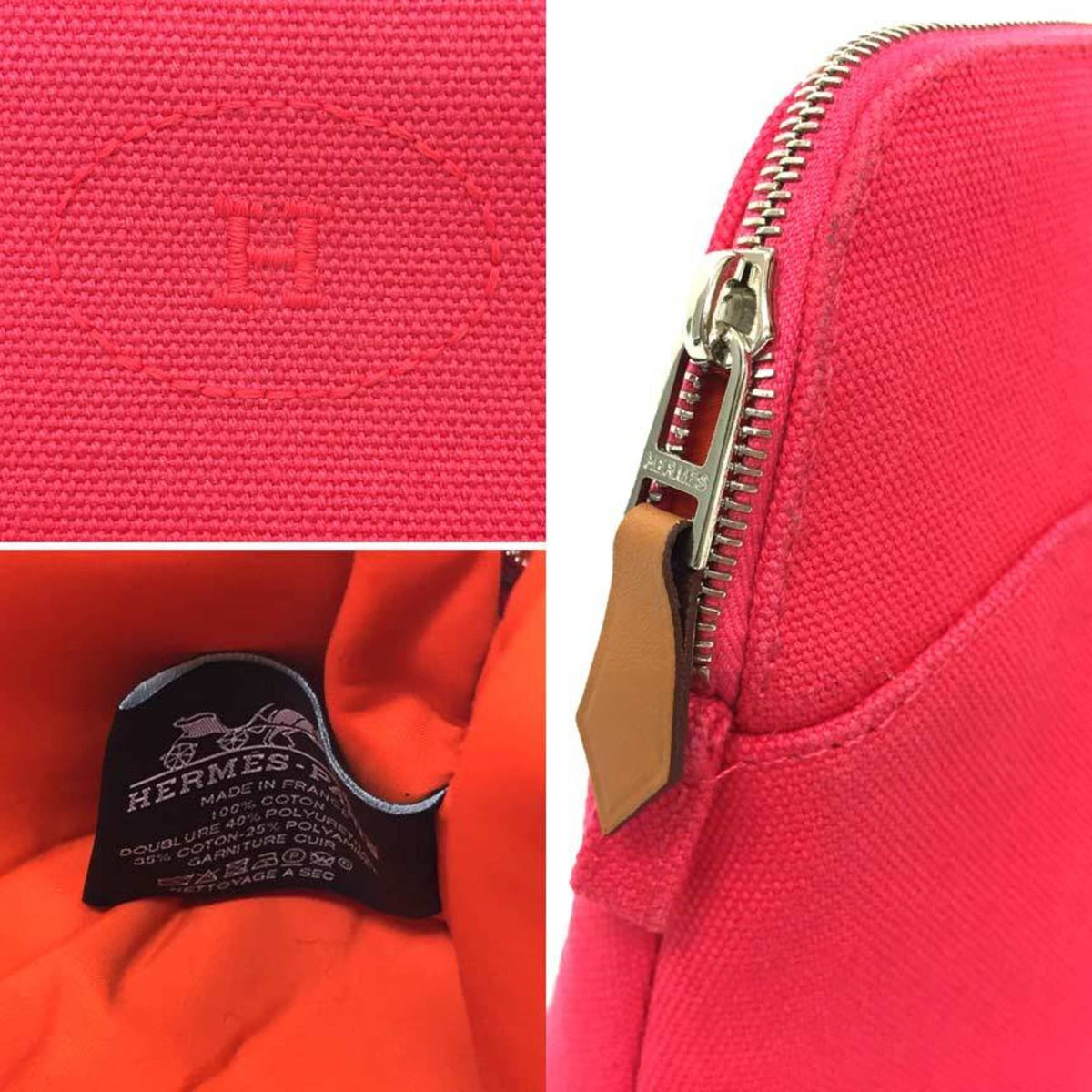 Hermes Pink Cotton Pouch (Pre-Owned)