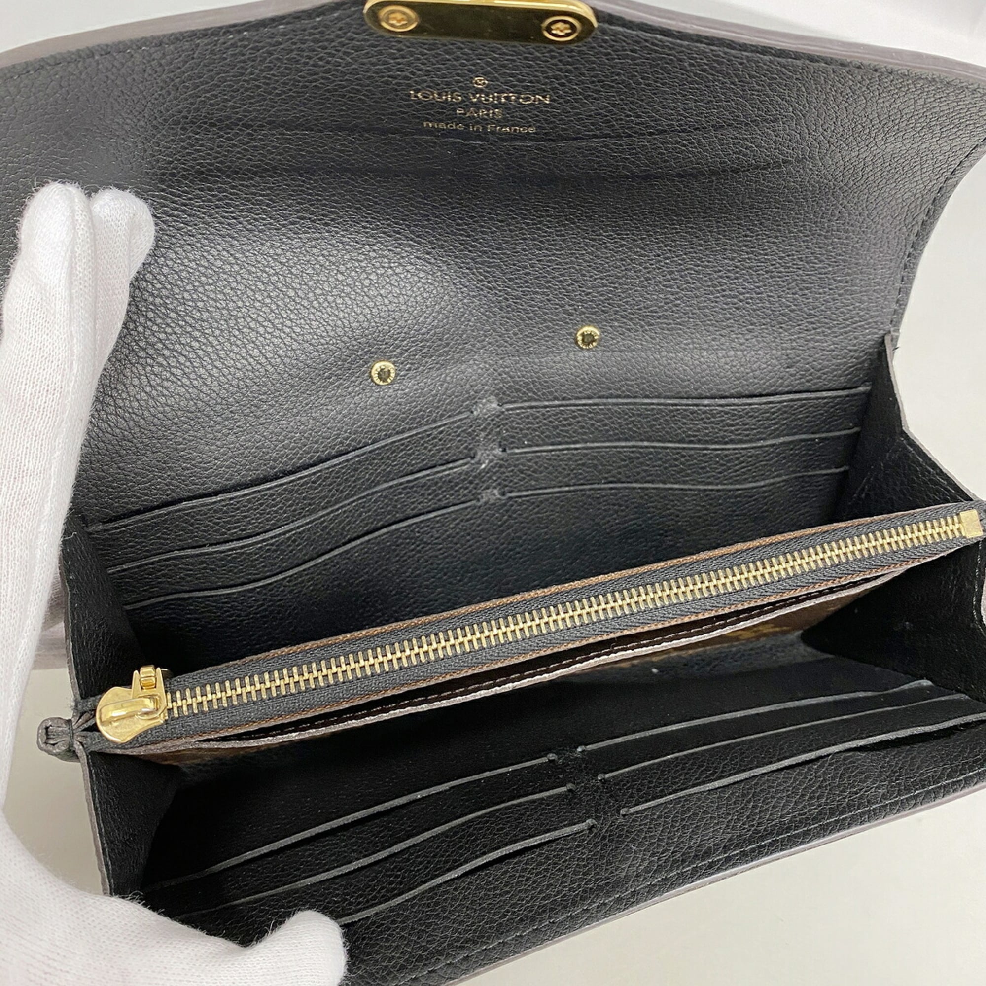 Louis Vuitton Noir Long Wallet (Bi-Fold) (Pre-Owned)