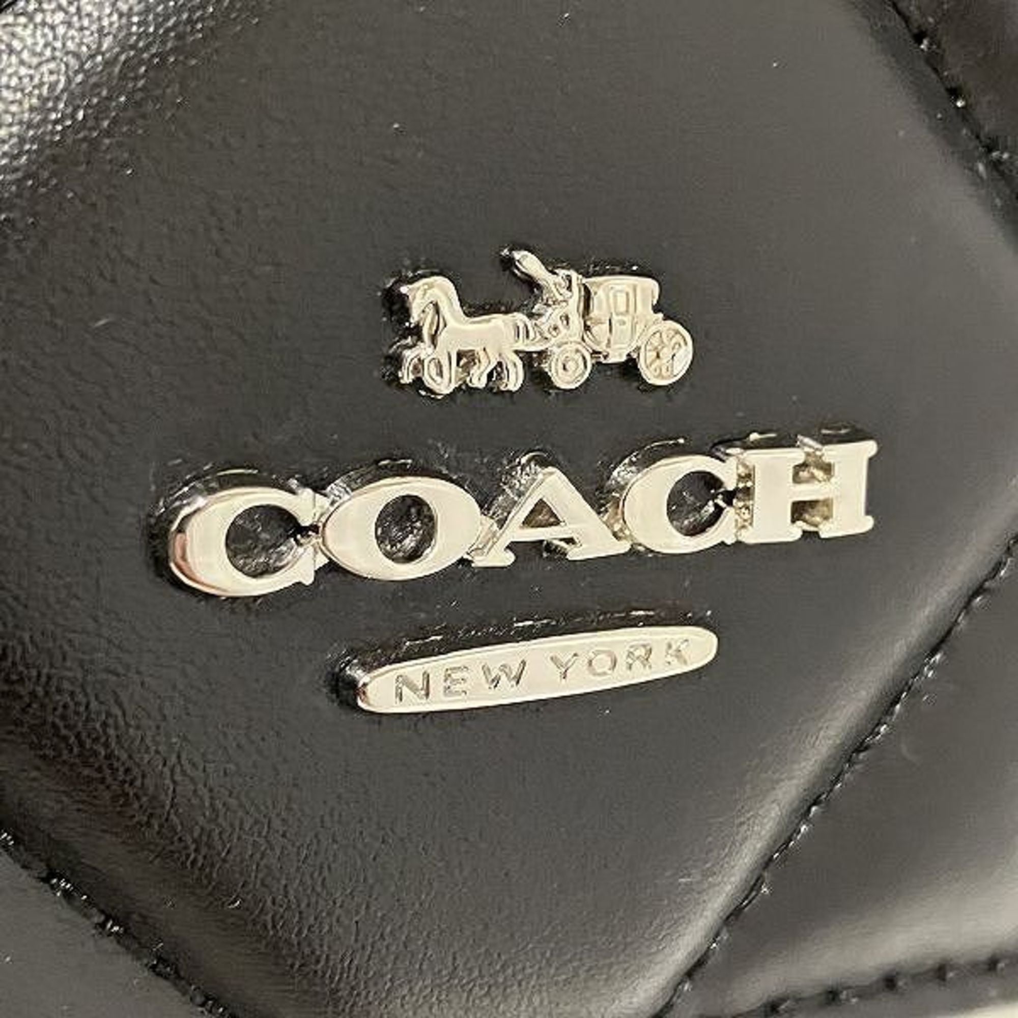 Coach Black Leather Handbag Shoulder Bag Tote Bag (Pre-Owned)