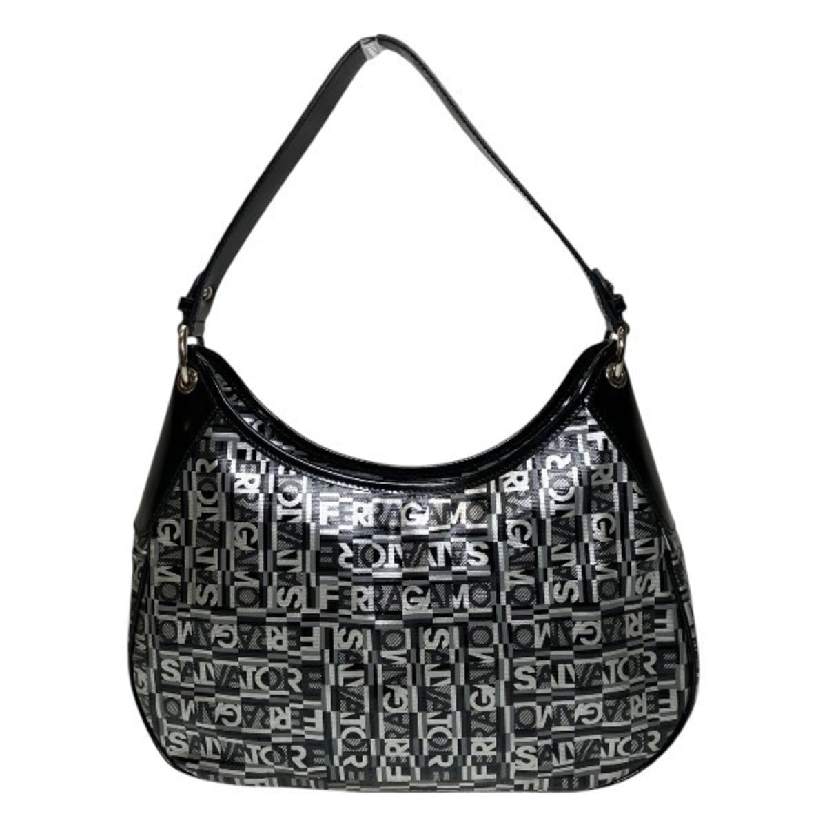 Salvatore Ferragamo Gray Pvc Leather Shoulder Bag (Pre-Owned)