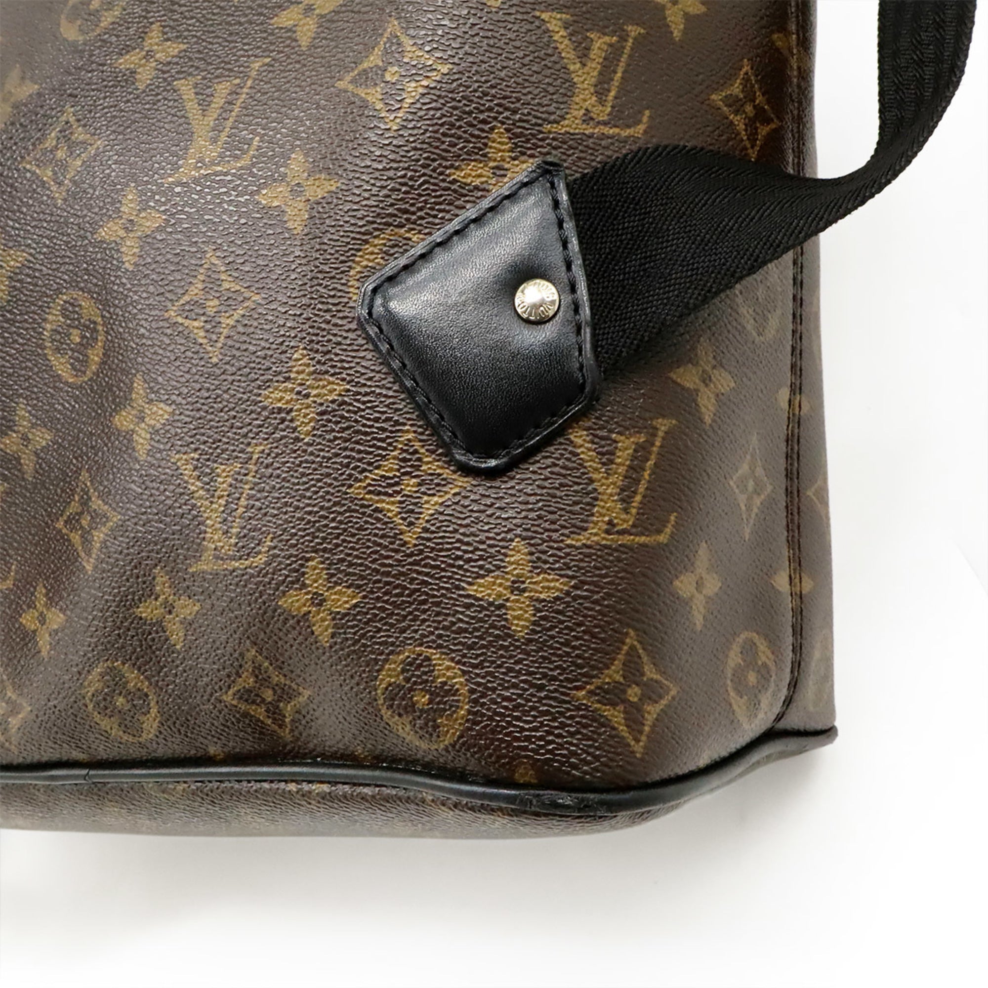 Louis Vuitton Brown Monogram Canvas Leather Backpack Shoulder Bag (Pre-Owned)