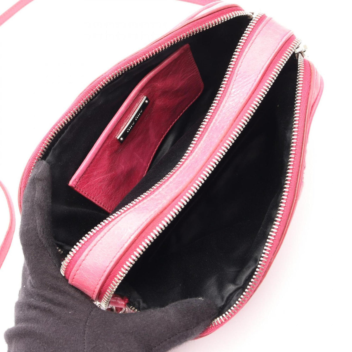 Miu Miu Pink Leather Handbag Shoulder Bag (Pre-Owned)