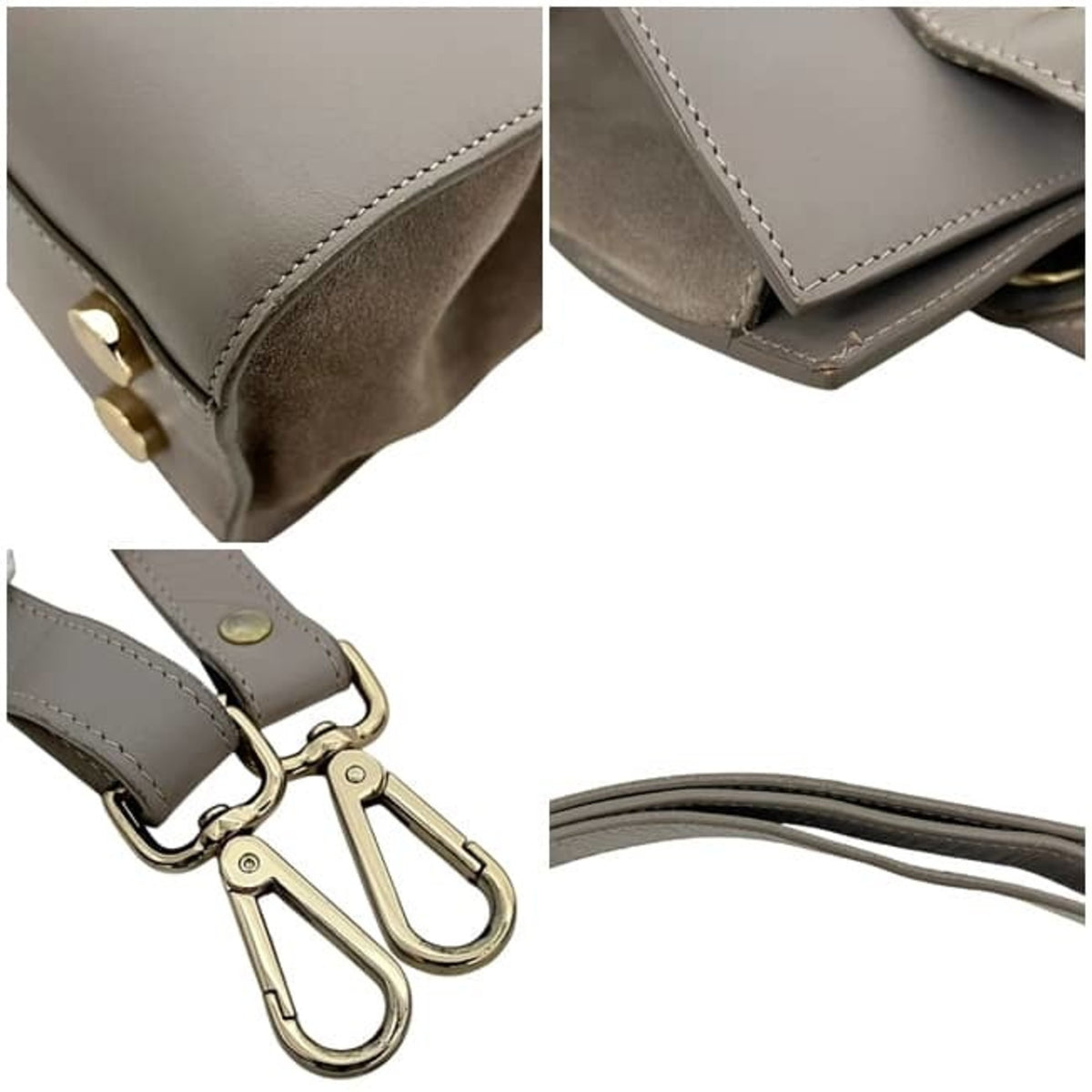 Jimmy Choo Gray Leather Handbag (Pre-Owned)