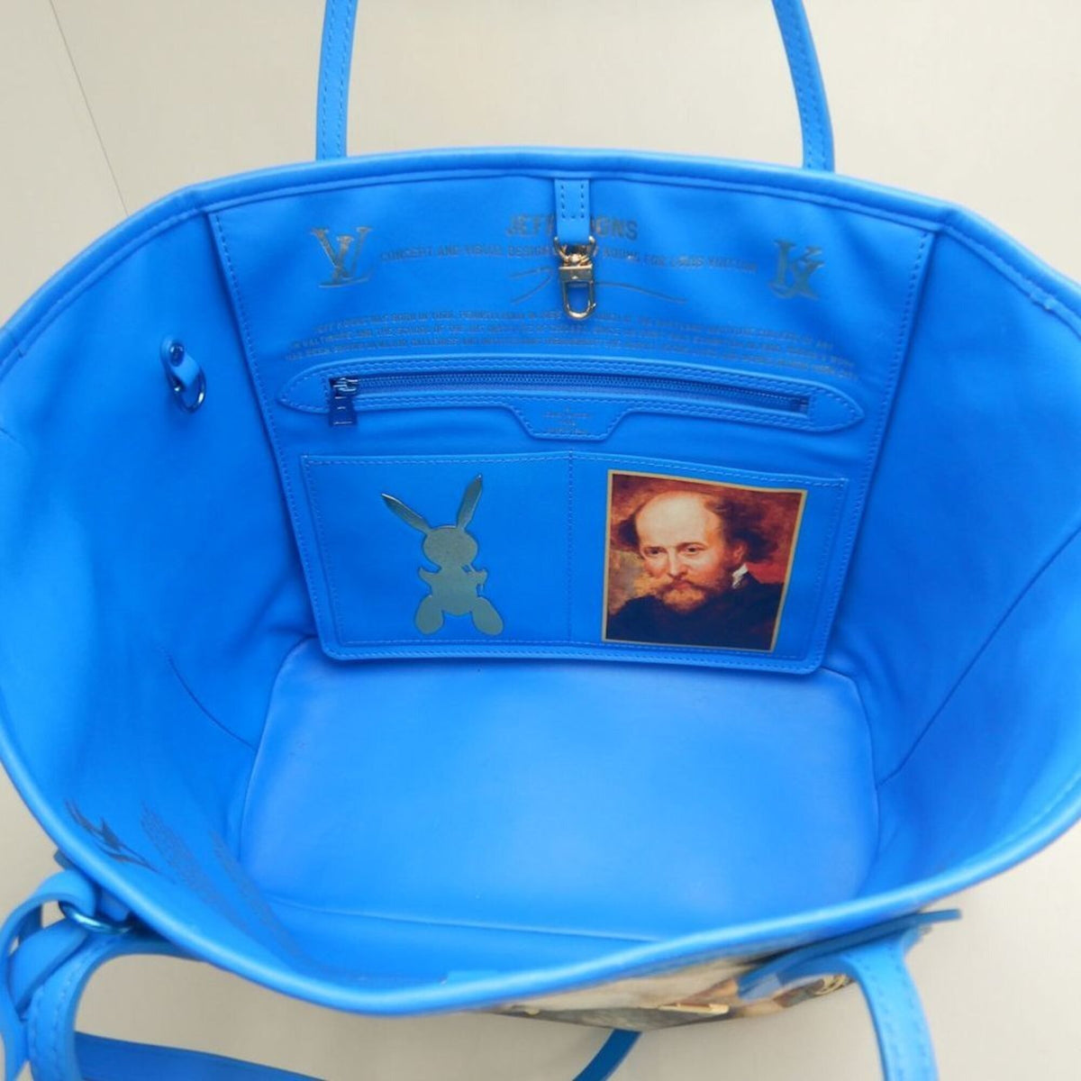 Louis Vuitton Grand Blue Coated Canvas Tote Bag (Pre-Owned)