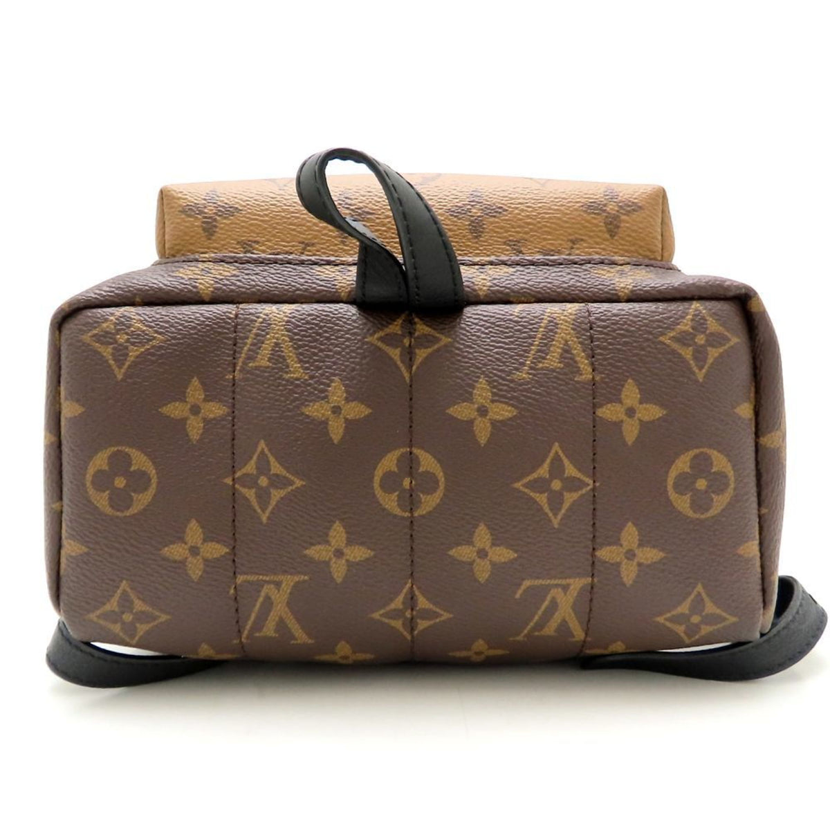 Louis Vuitton Black Brown Canvas Leather Backpack (Pre-Owned)