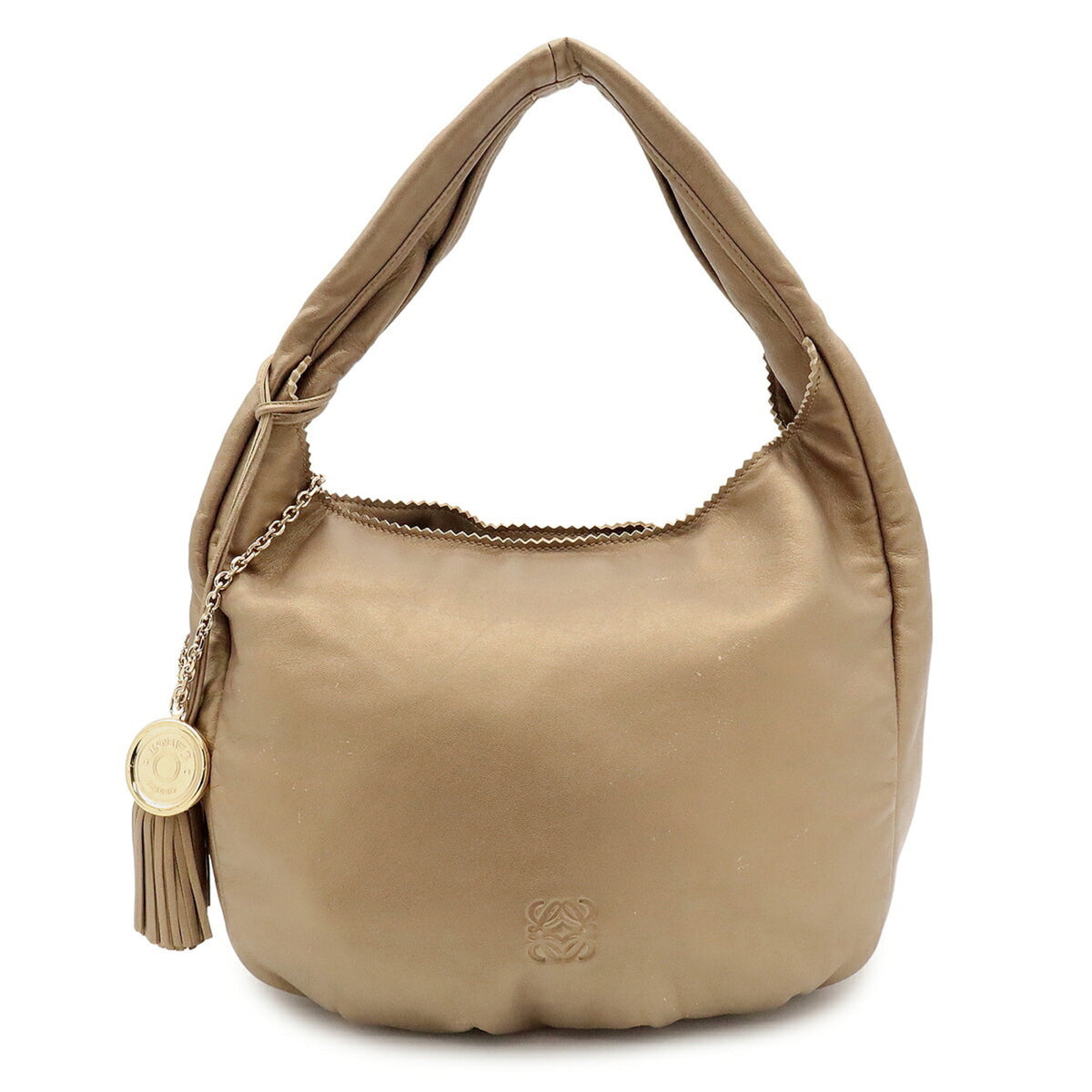 Loewe Gold Nappa Leather Shoulder Bag (Pre-Owned)