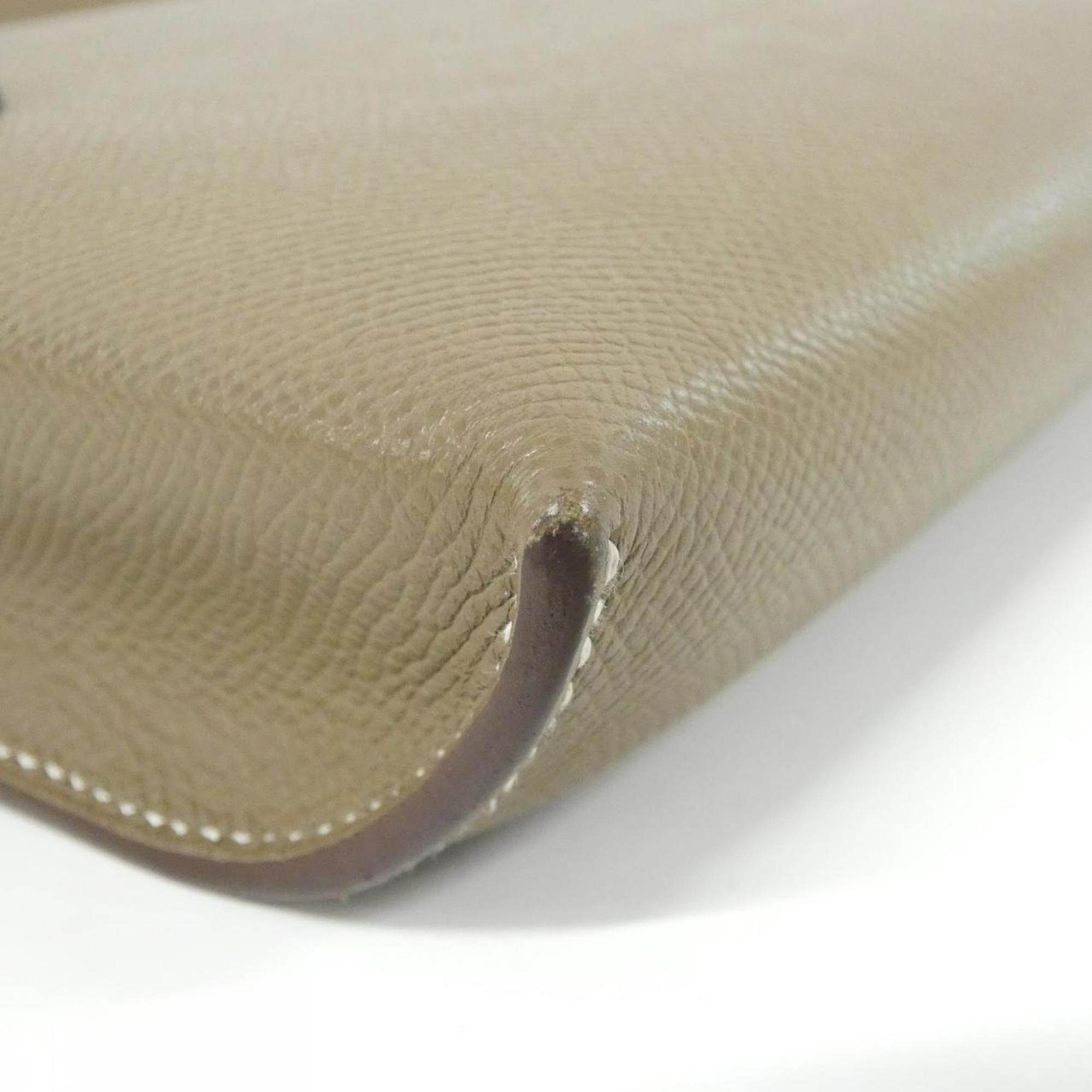 Hermes Beige Etoupe Gray Epsom Leather Shoulder Bag (Pre-Owned)